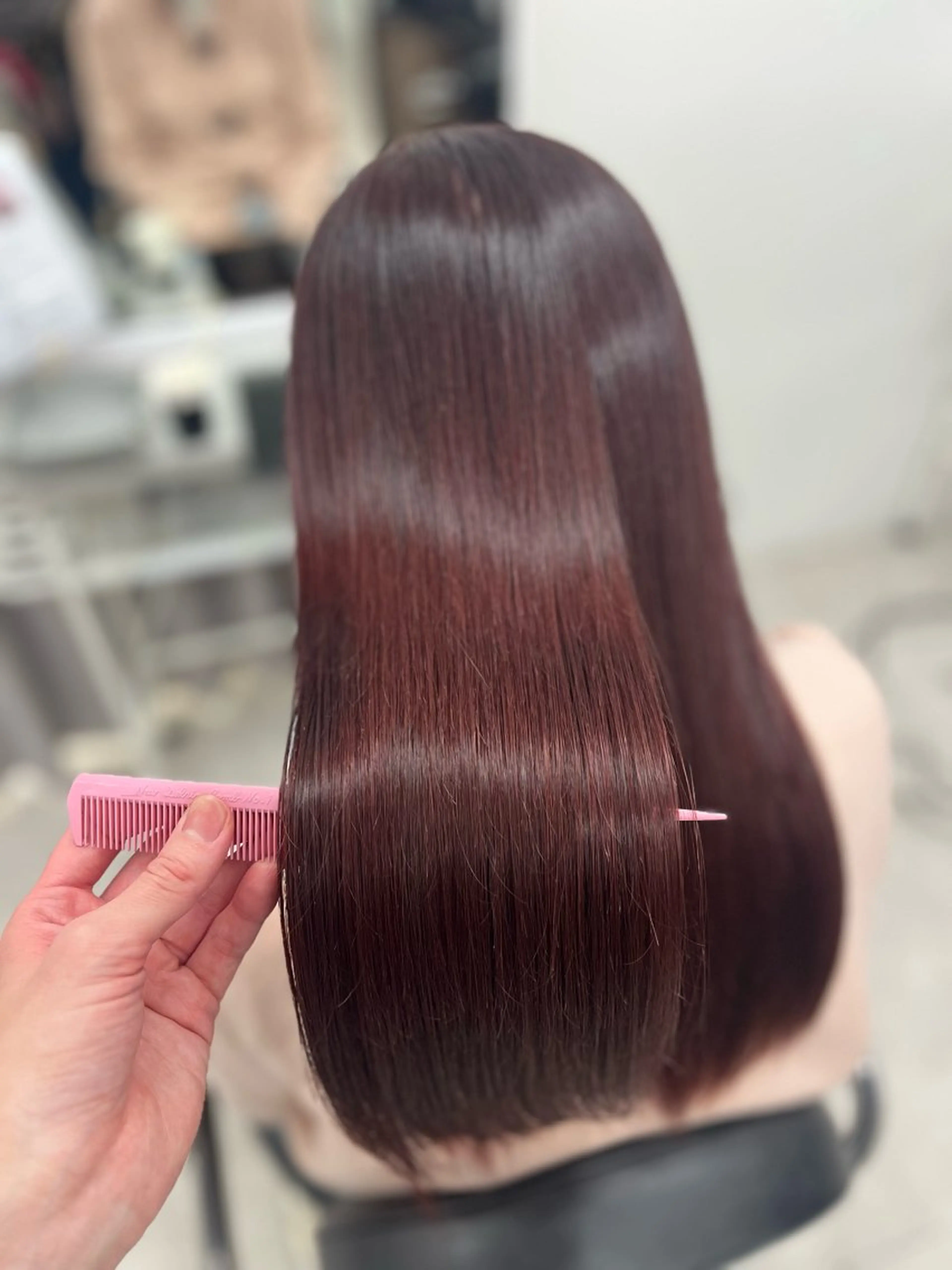 ロング カラー ピンクカラー カット ヘアカラー トリートメント 🫧ぷる艶カラー🫧 Yuubi🦩のヘアスタイル