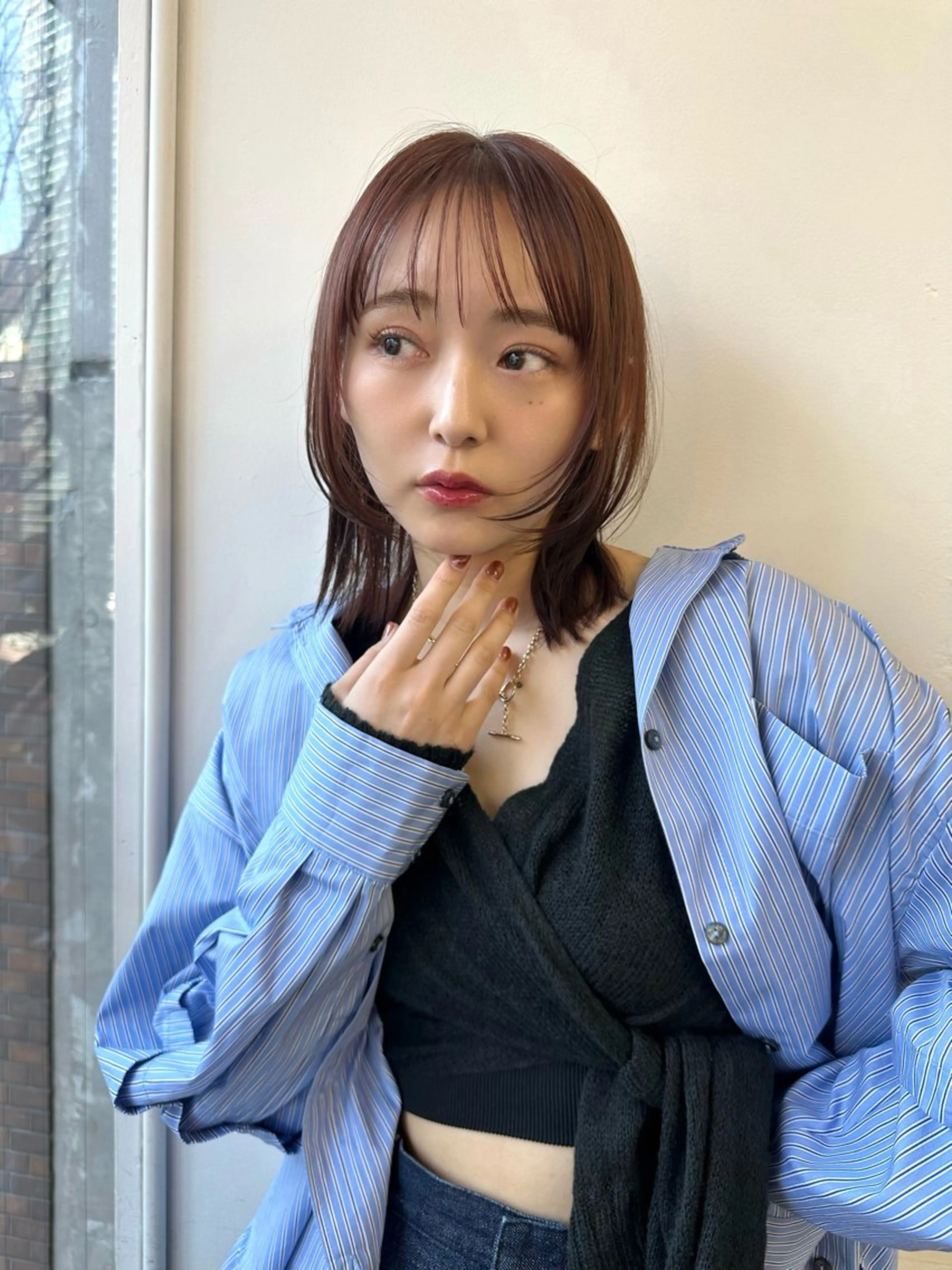 ミディアム カラー 🪭risa 暖色/レイヤー🪭のヘアスタイル