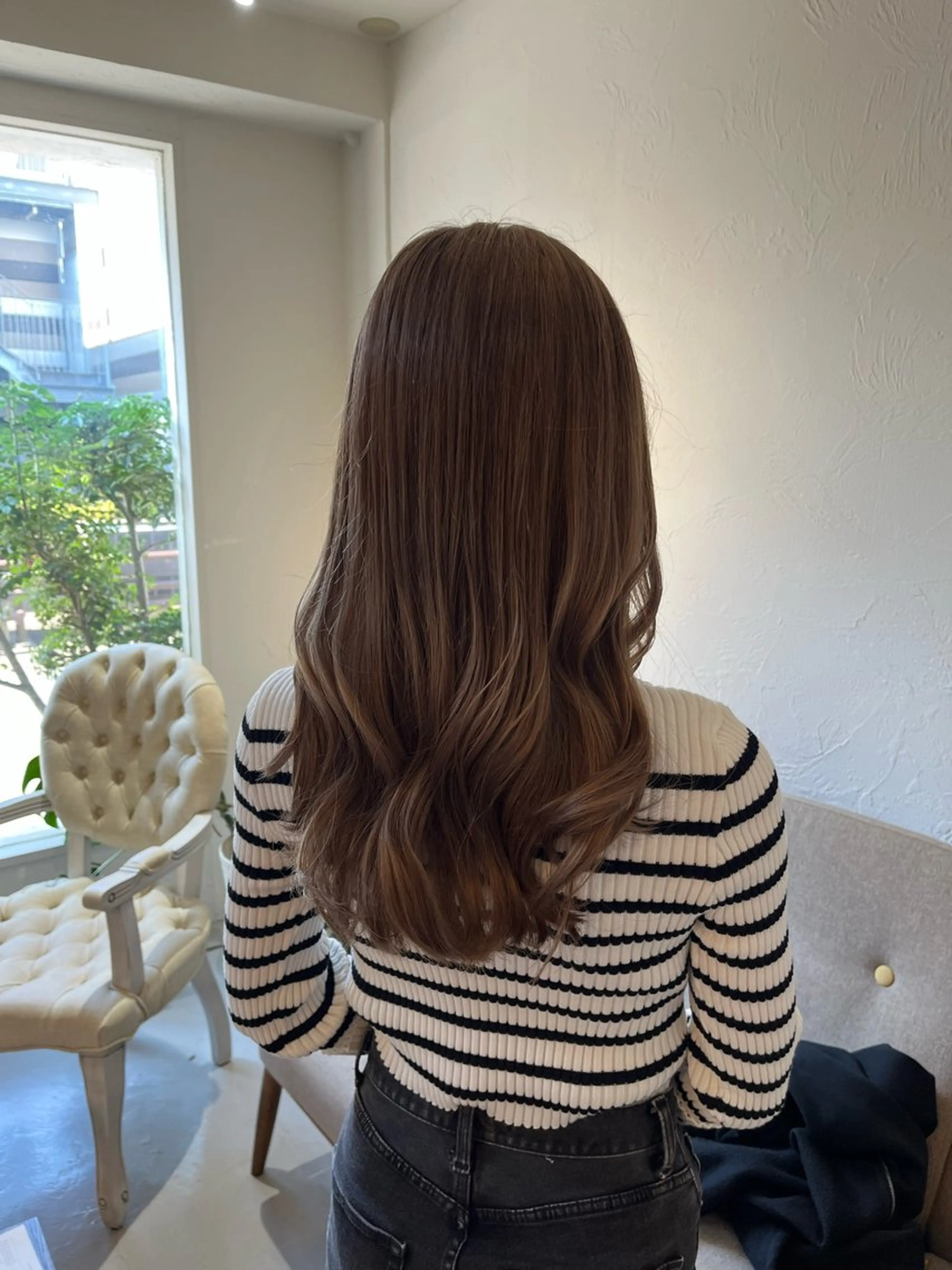 セミロング カット ヘアカラー トリートメント 吉川 莉央のヘアスタイル