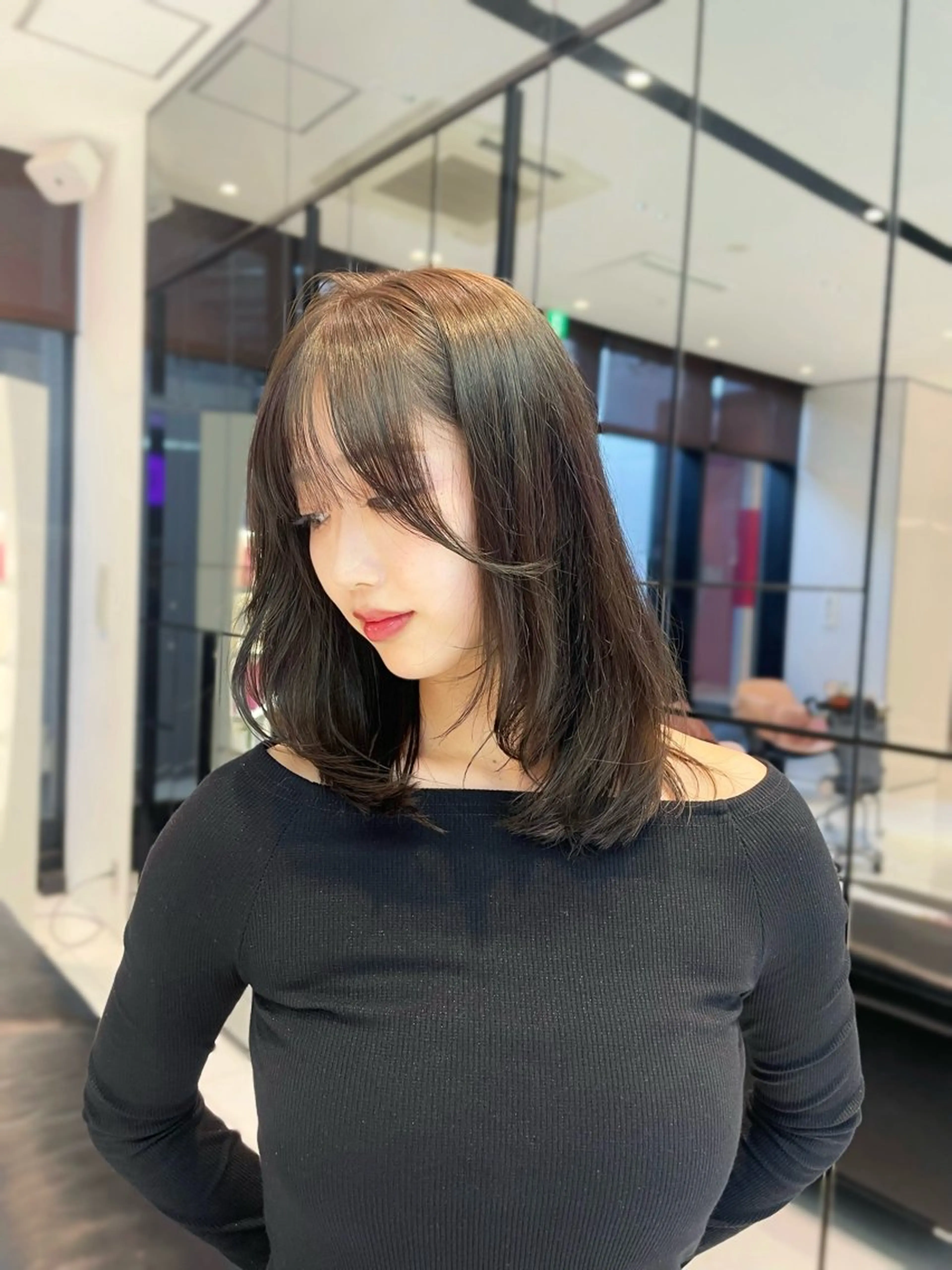 セミロング ヘアカラー トリートメント ヘアセット keen 吉祥寺所属・【韓国❤️海外ヘア】 AYAKAのヘアスタイル