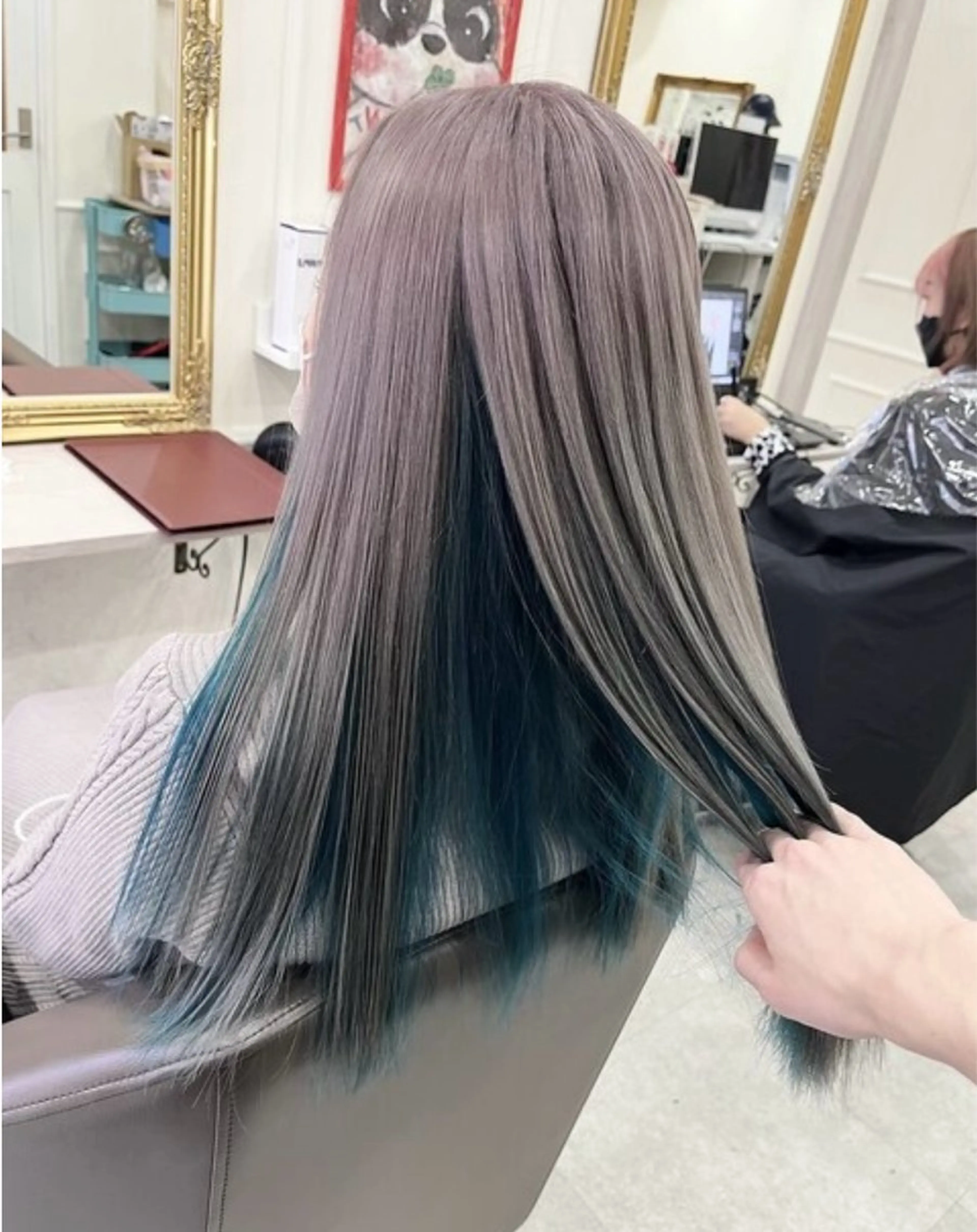 ロング カラー ブリーチ デザインカラー インナーカラー MIRA/梅田美容室 ブリーチ得意/ツグミのヘアスタイル