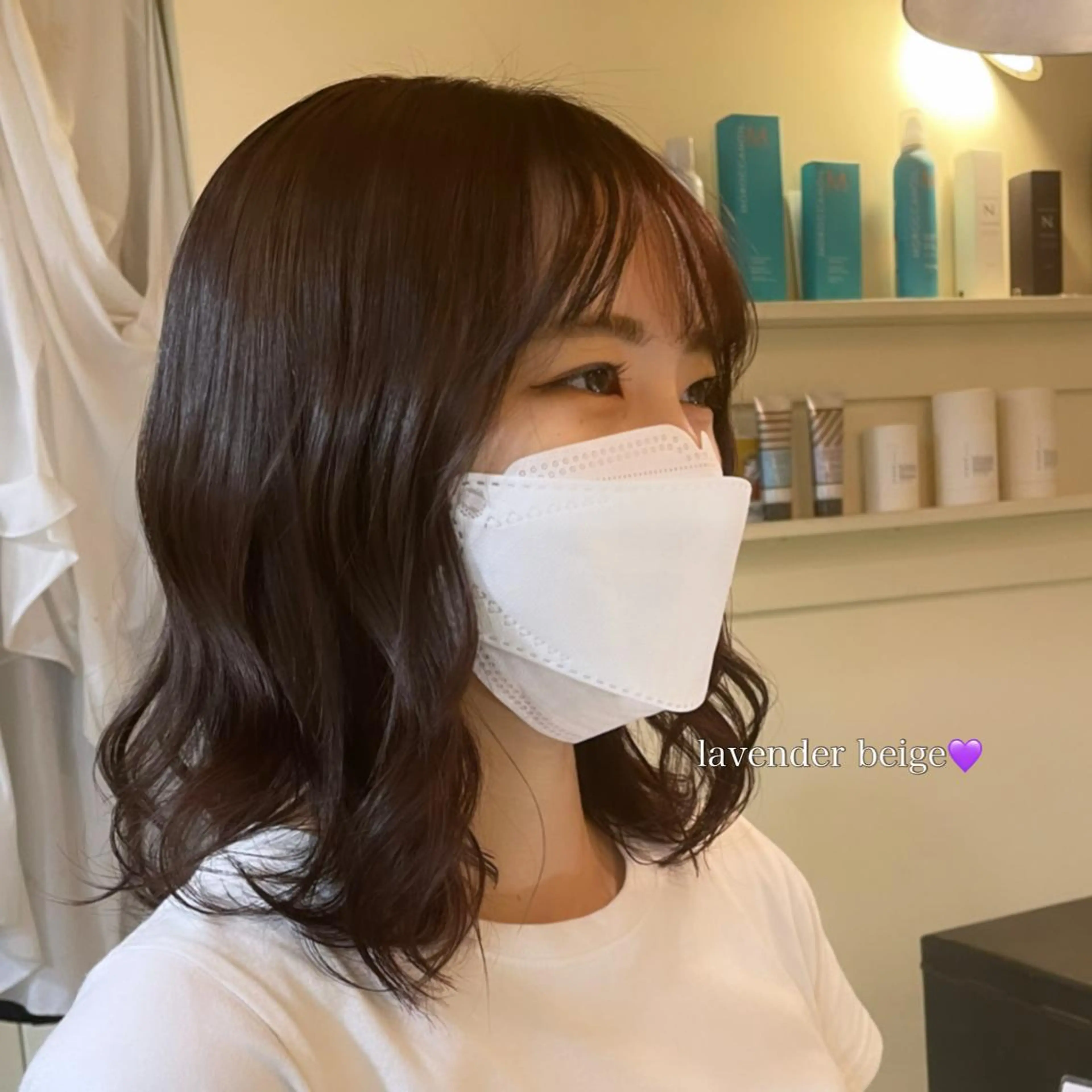 カラー ラベンダーカラー オレンジ 【ro-ro】 Anjuのヘアスタイル