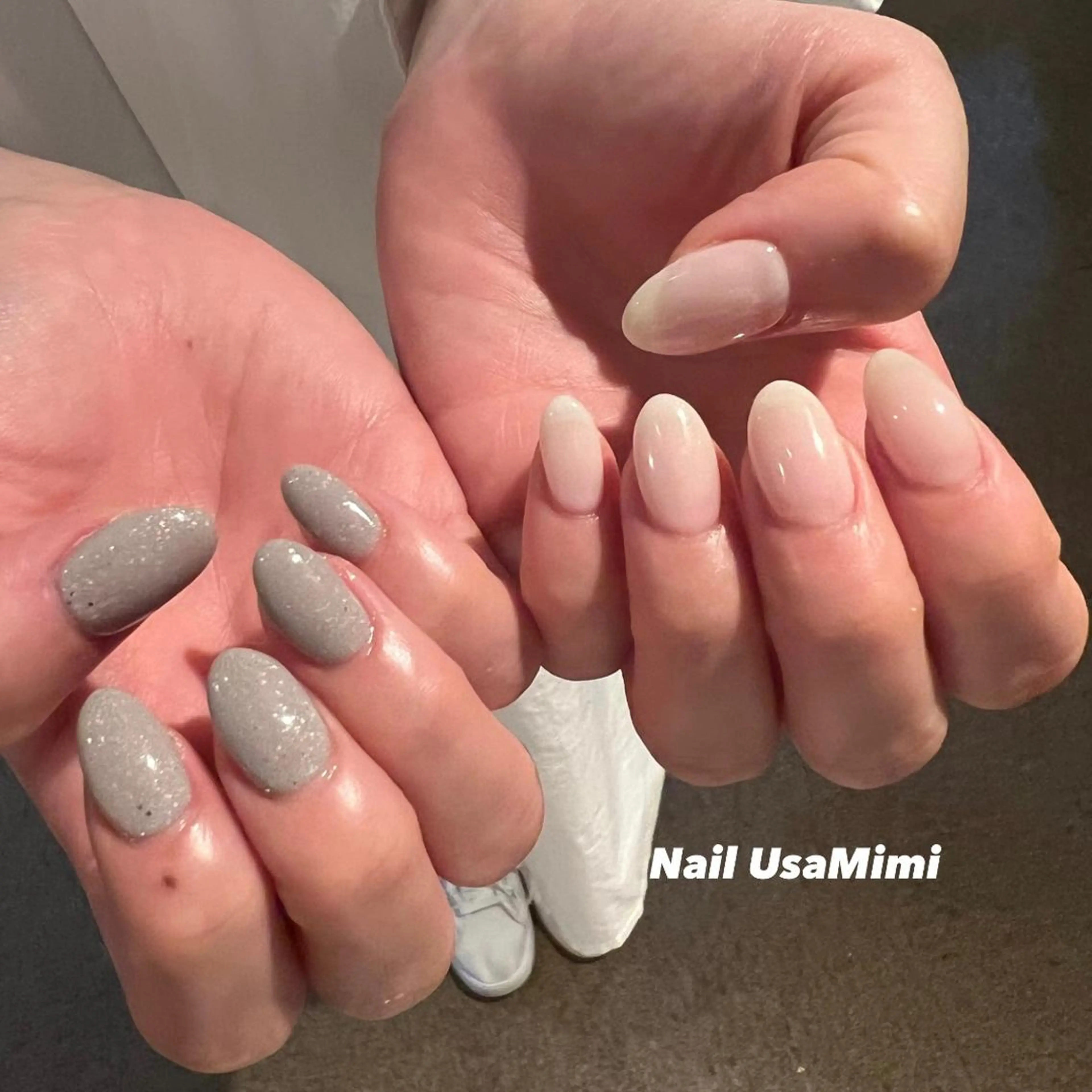ネイル フットネイル ジェルネイル キラキラネイル マグネットネイル 持ち込み 本町ネイルNail UsaMimiのネイルデザイン