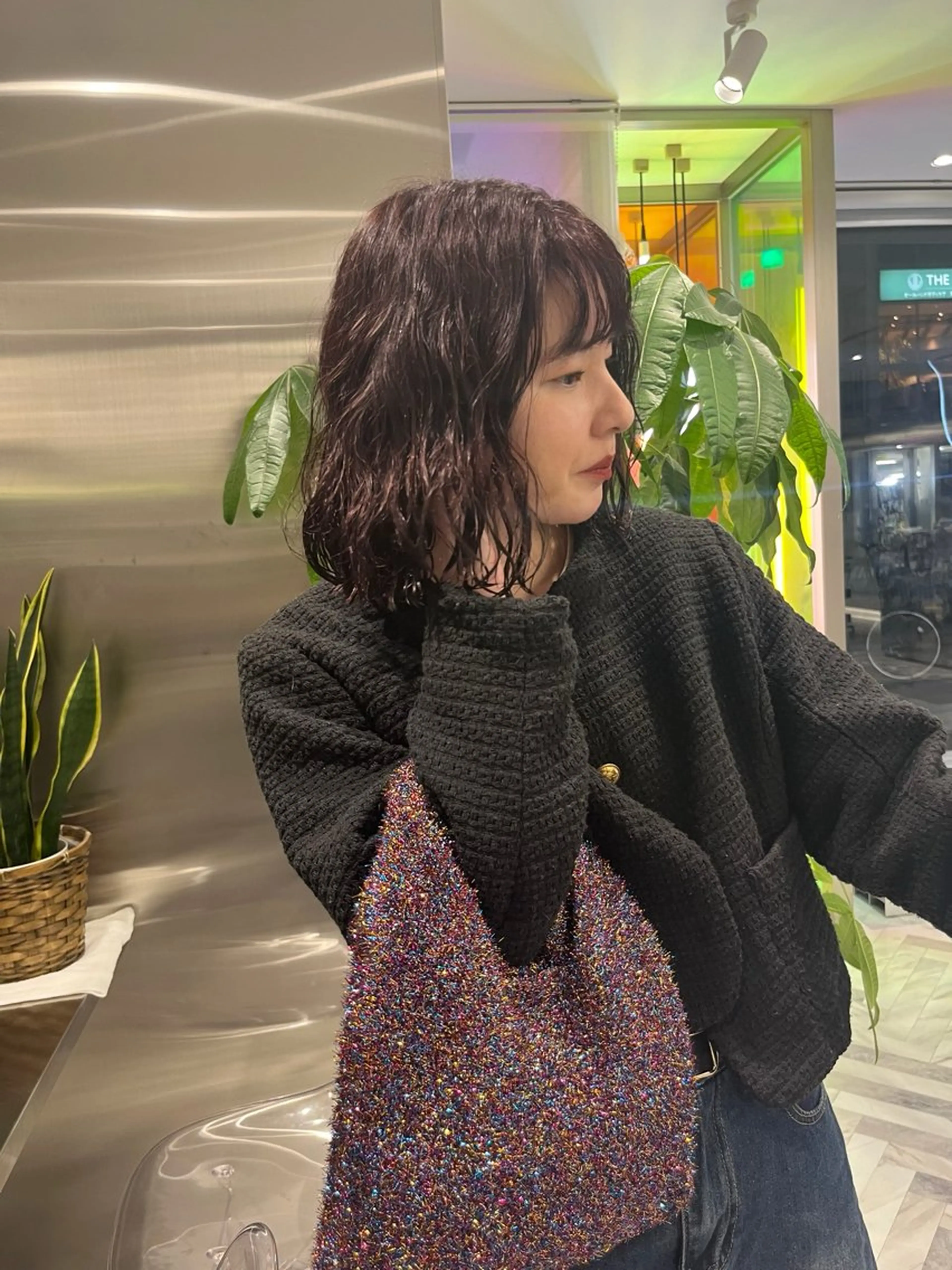 ミディアム パーマ 平野 優奈のヘアスタイル