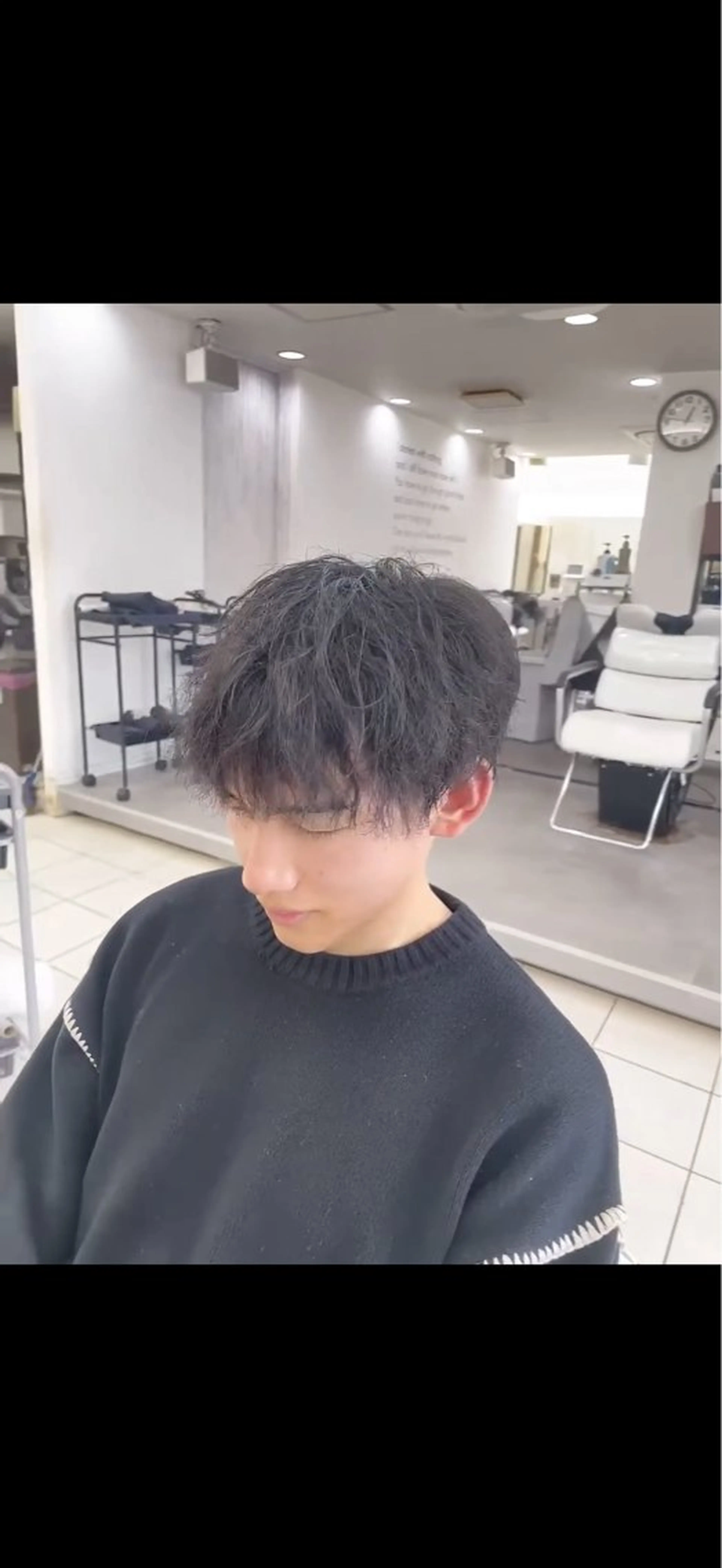 メンズ カット パーマ 成瀬メンズ パーマ清水大隼のヘアスタイル