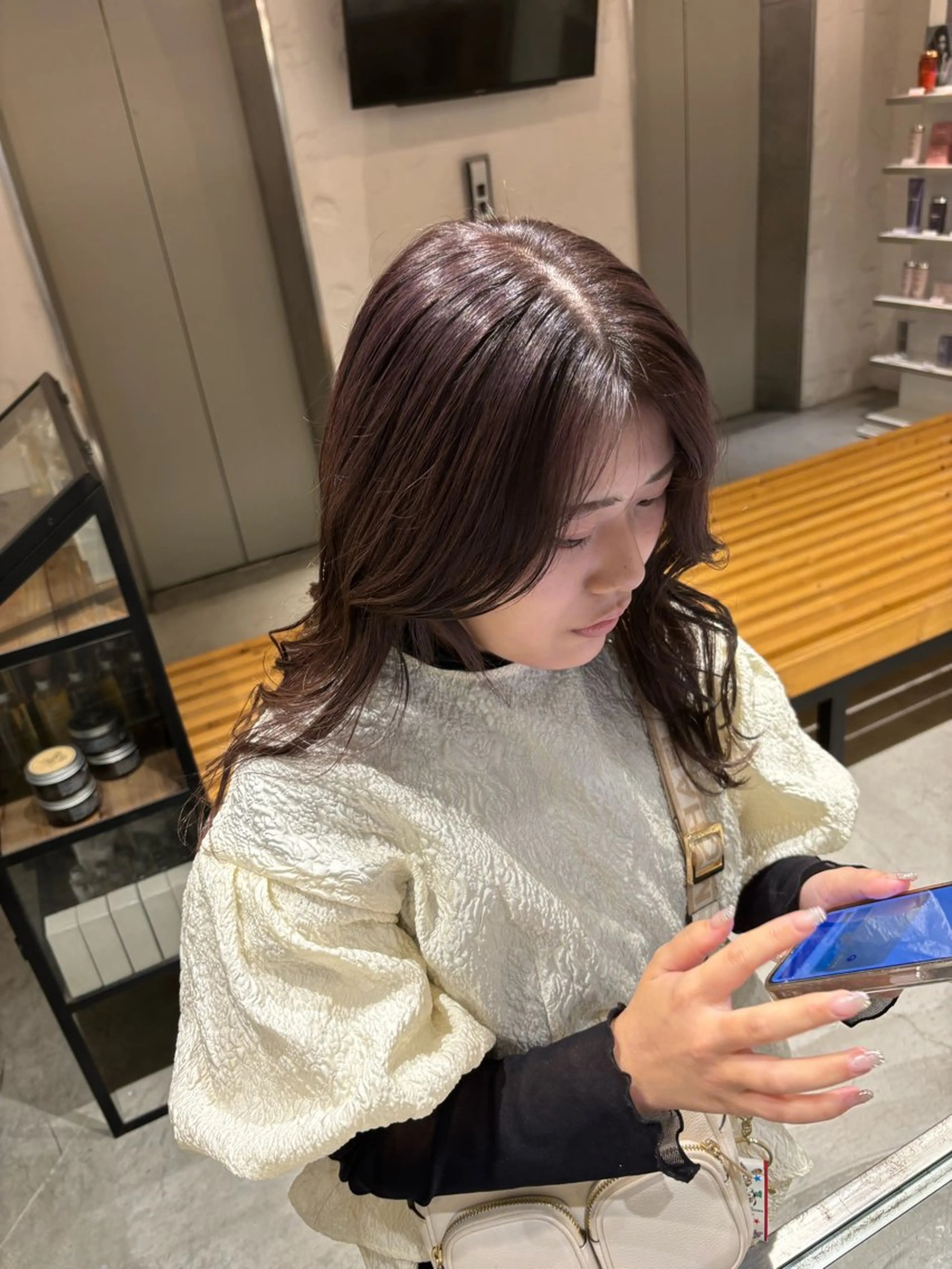 セミロング カラー ヘアアレンジ パープルカラー ravens代表 🍀【ヒロム】🍀のヘアスタイル