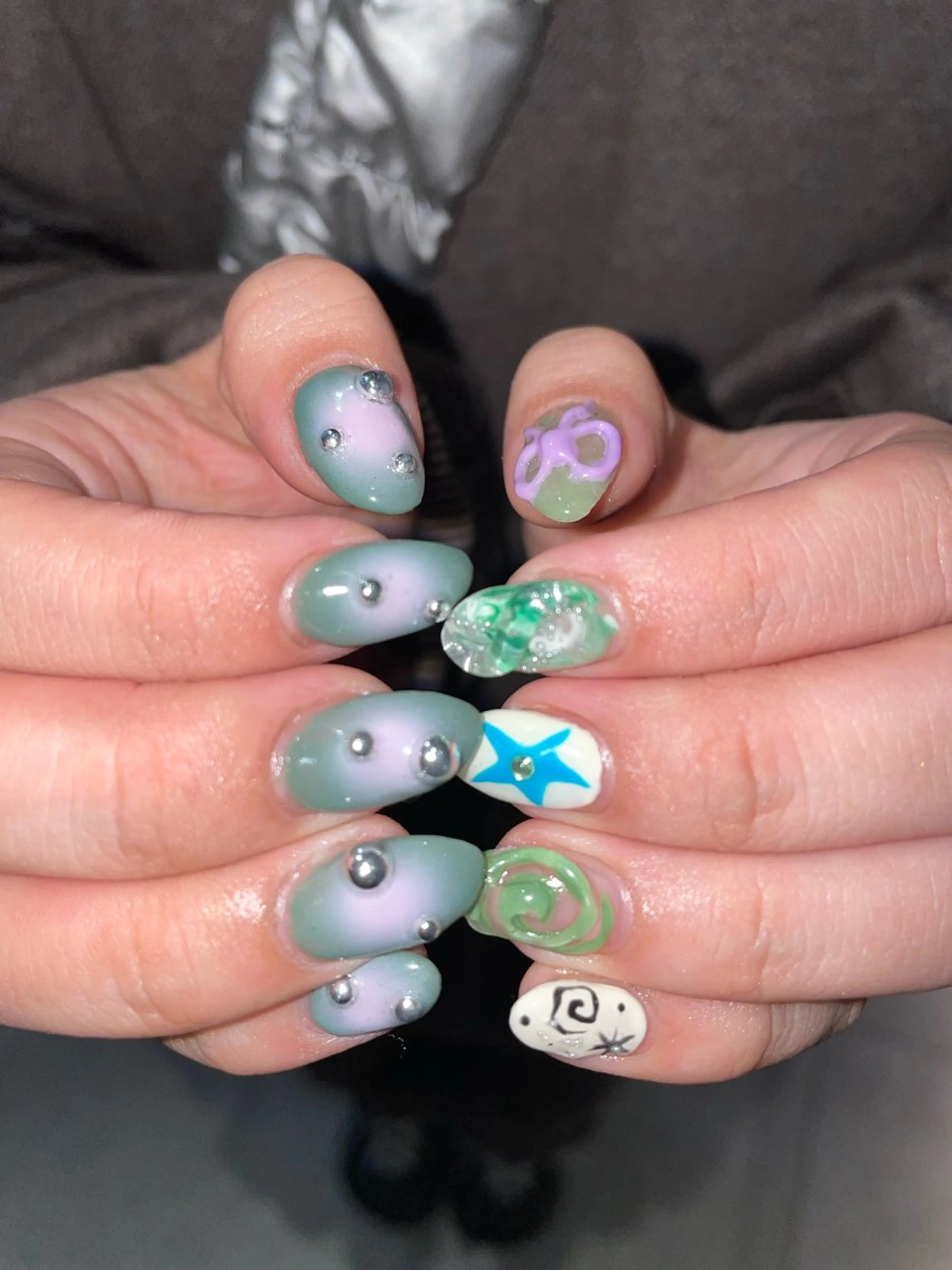 ネイル アートネイル ハンドネイル hair&nail ☯️アイリ☯️のネイルデザイン