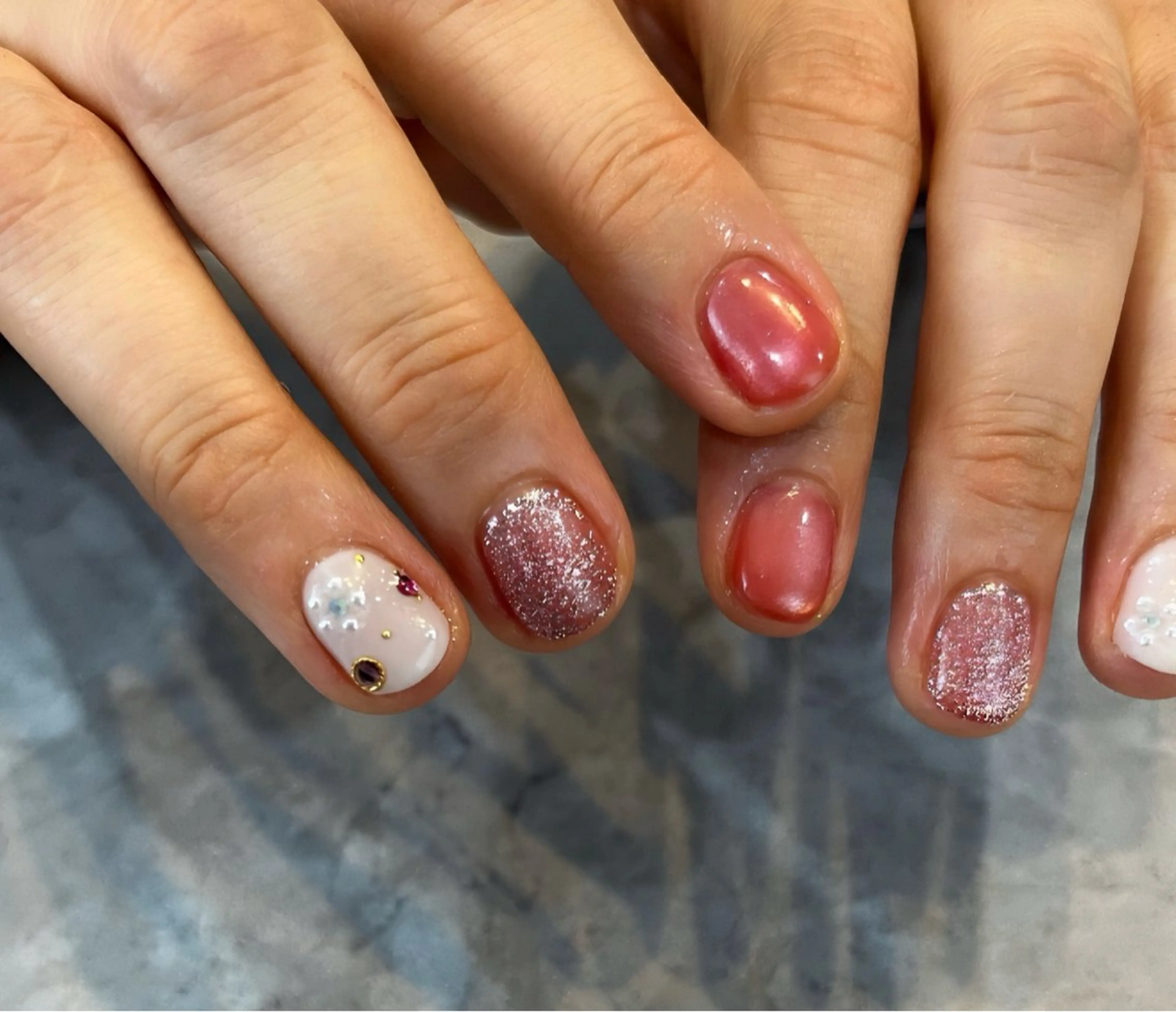 ネイル アートネイル フラッシュネイル マグネットネイル Blé nailのネイルデザイン