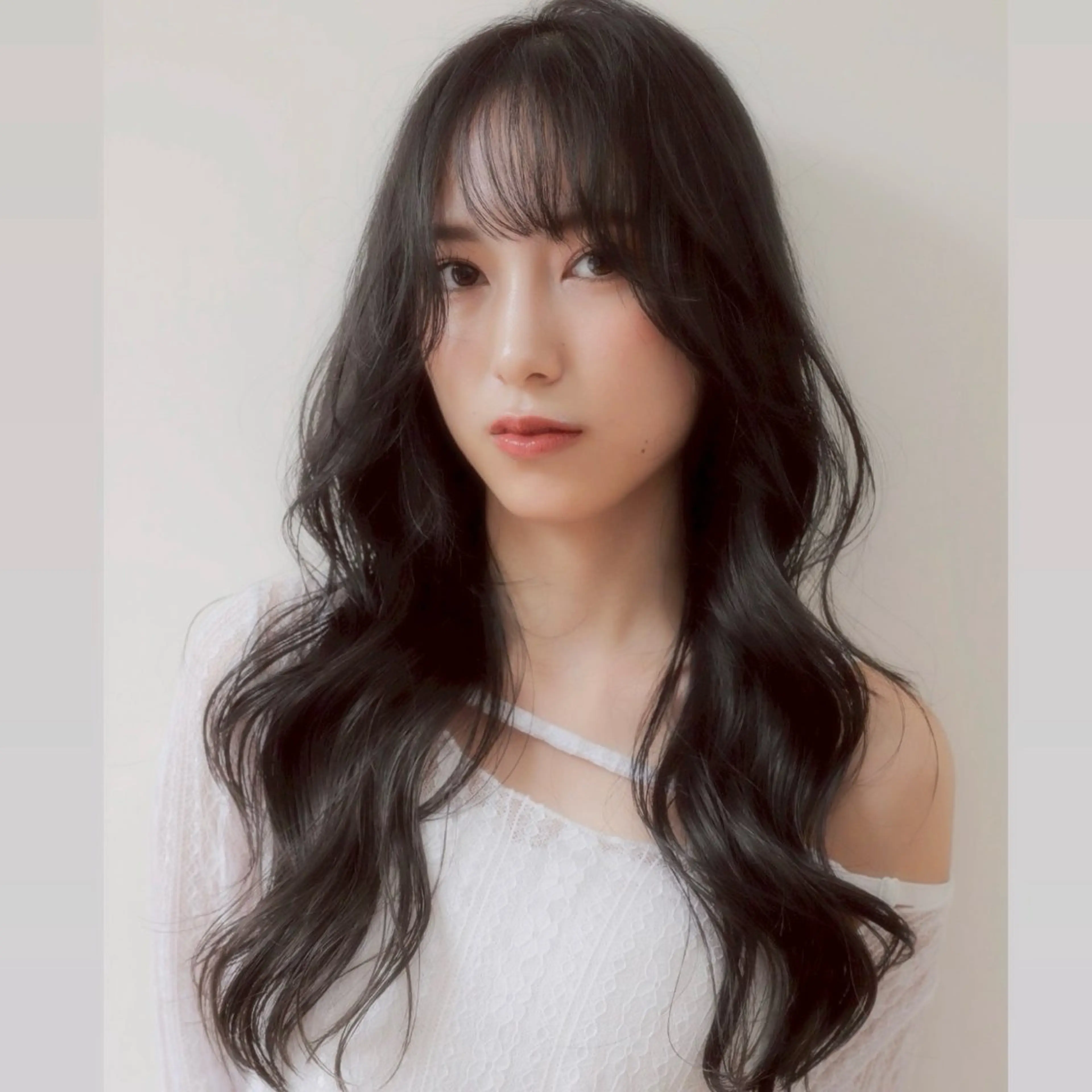 ロング カラー カット ヘアカラー トリートメント ミシェル /韓国ヘア🕊️のヘアスタイル