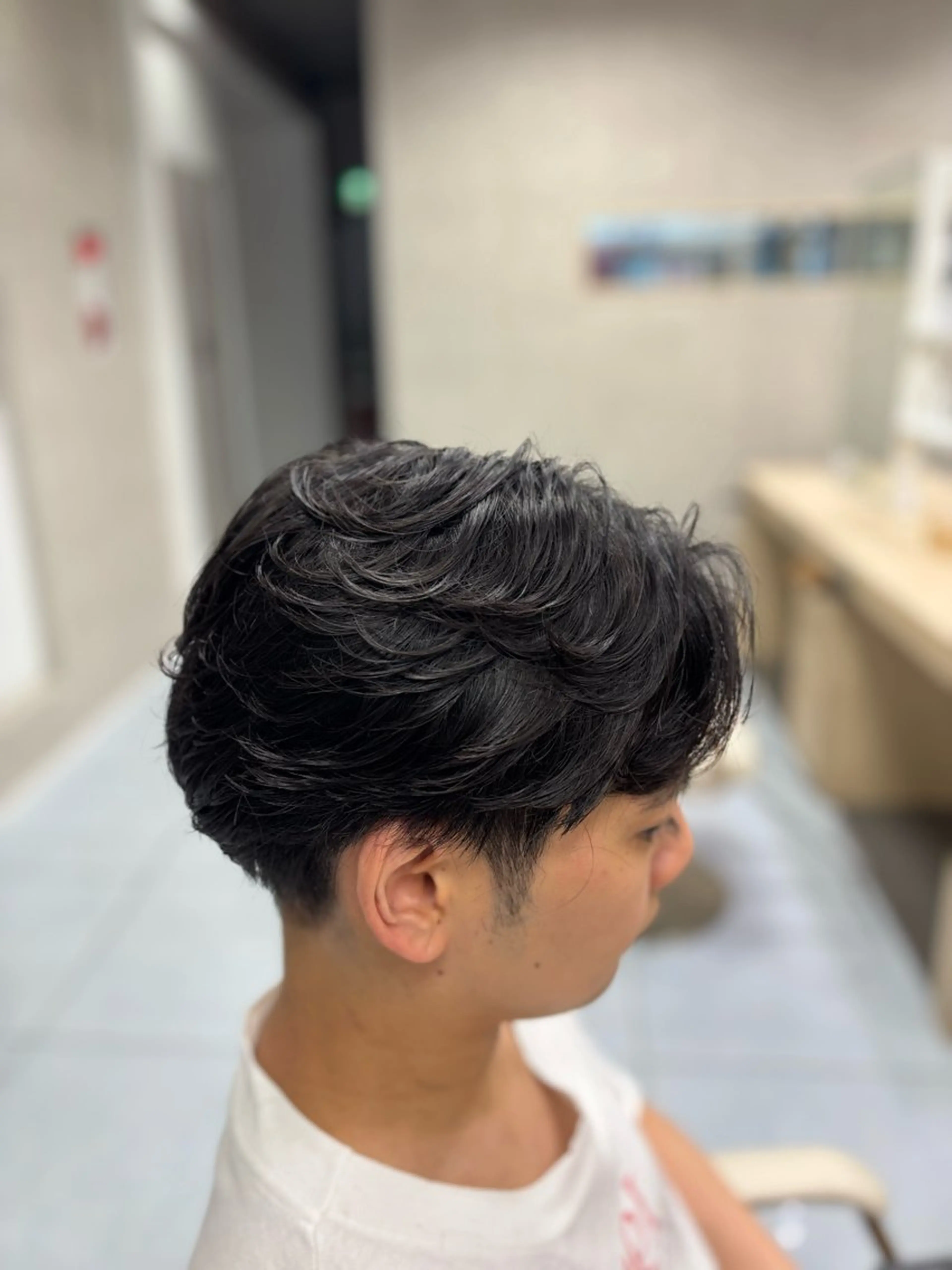 ショート パーマ メンズ カット パーマ メンズ特化韓国風 パーマスタイル/りんのヘアスタイル