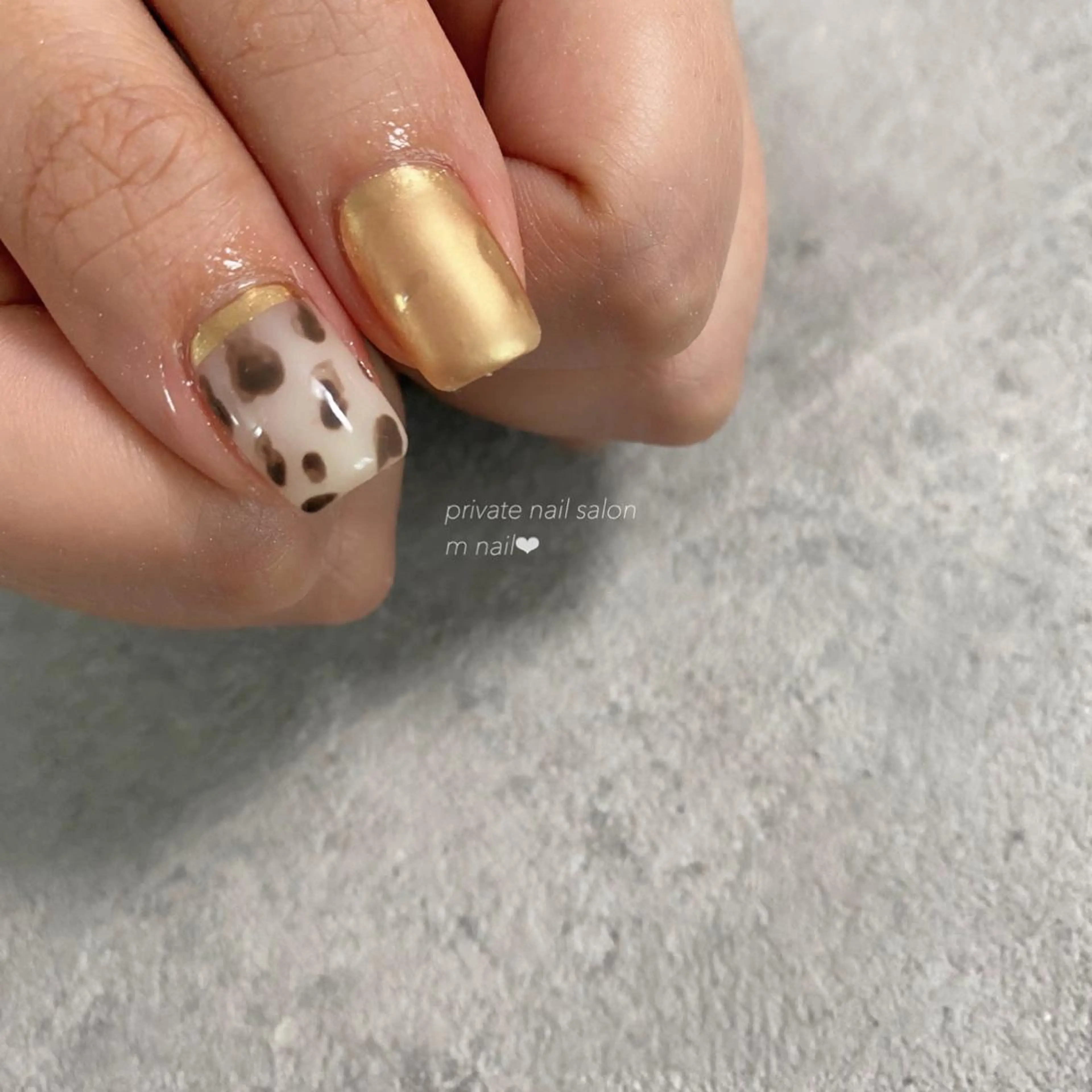 ネイル アニマル柄 ハンドネイル 小河原 舞のネイルデザイン