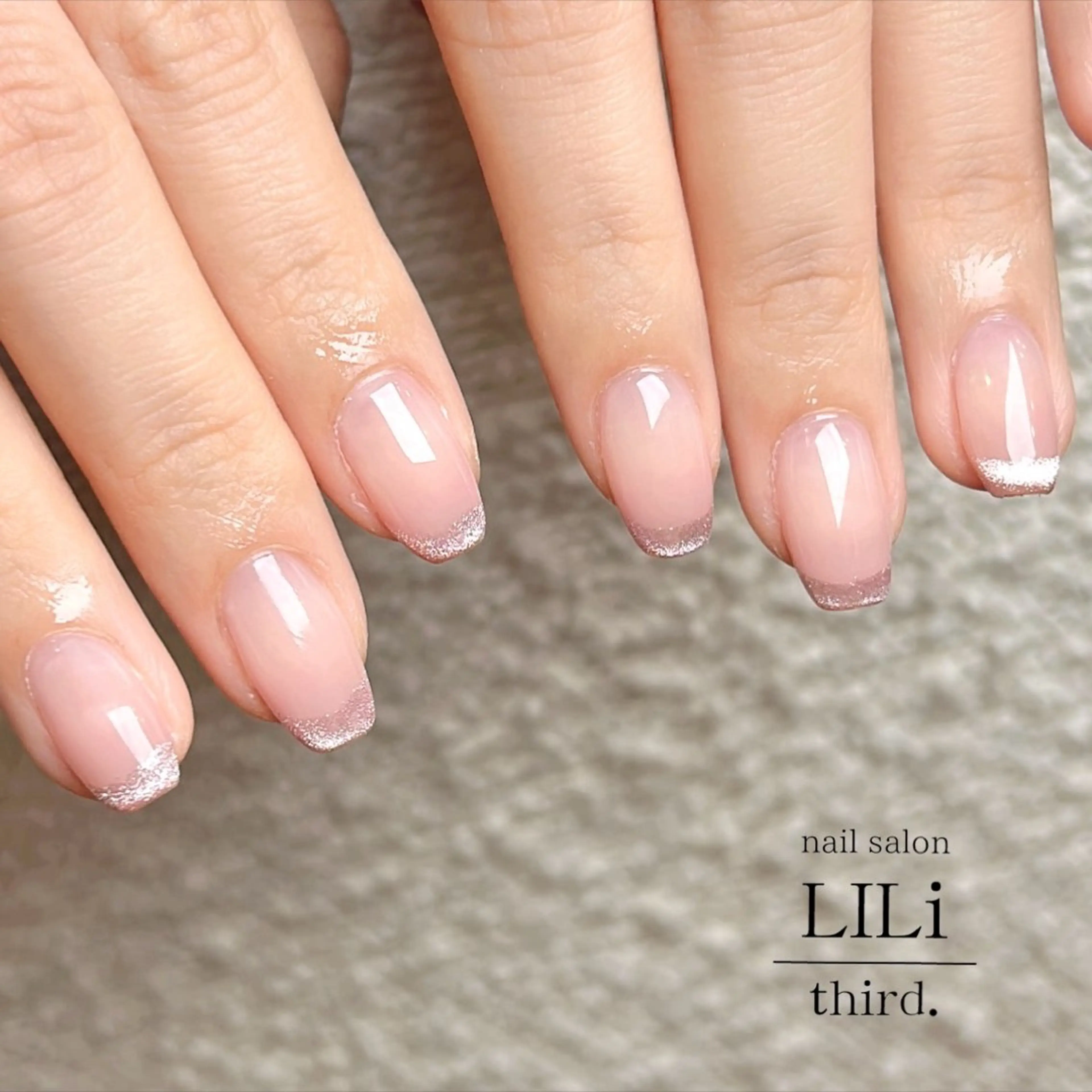 ネイル フレンチネイル グラデーション マグネットネイル マグネットフレンチ ピンク ハンドネイル nail salon LILi third.所属・Saya ᵕ̈*のネイルデザイン