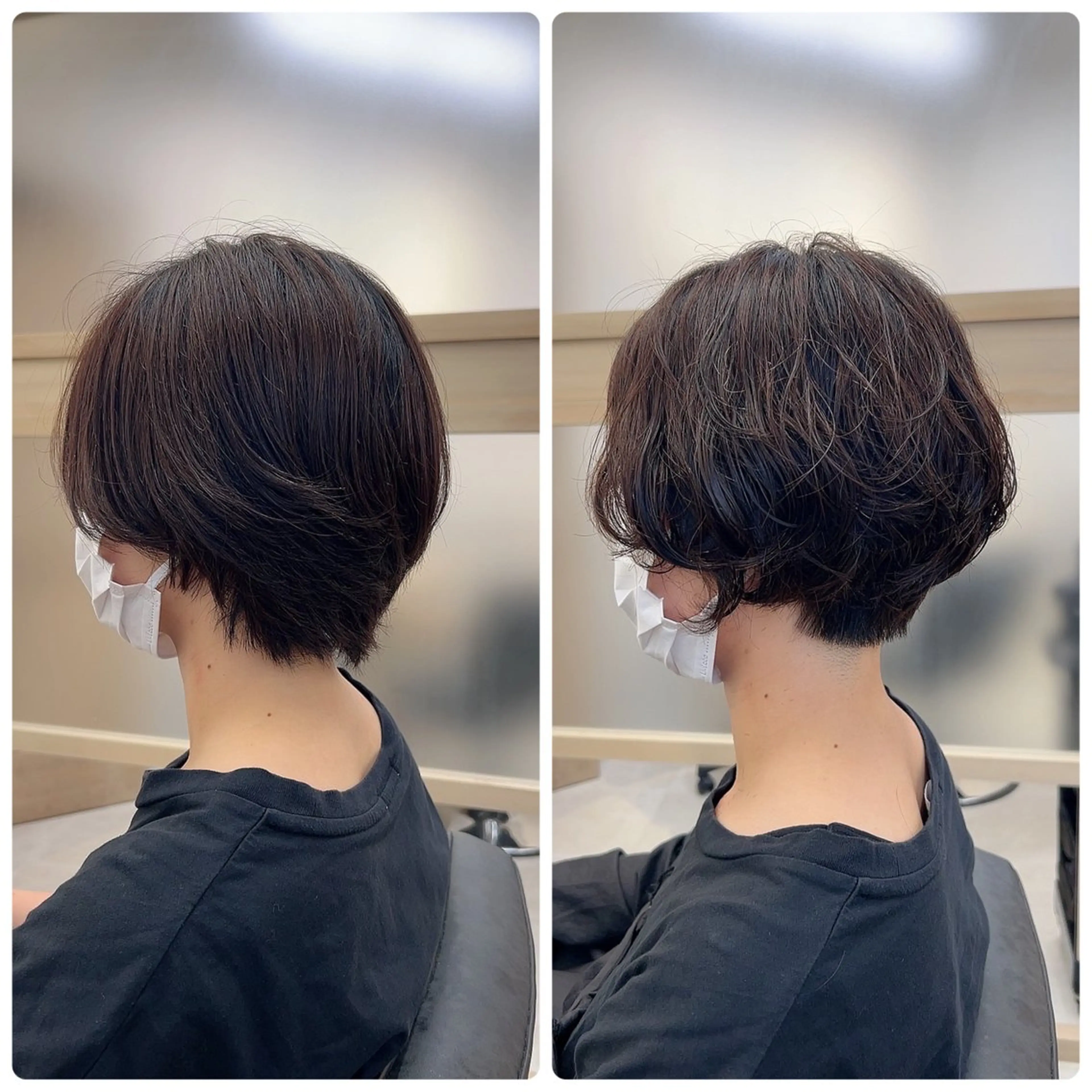 ショート パーマ カット パーマ トリートメント 西野 美空🍊のヘアスタイル