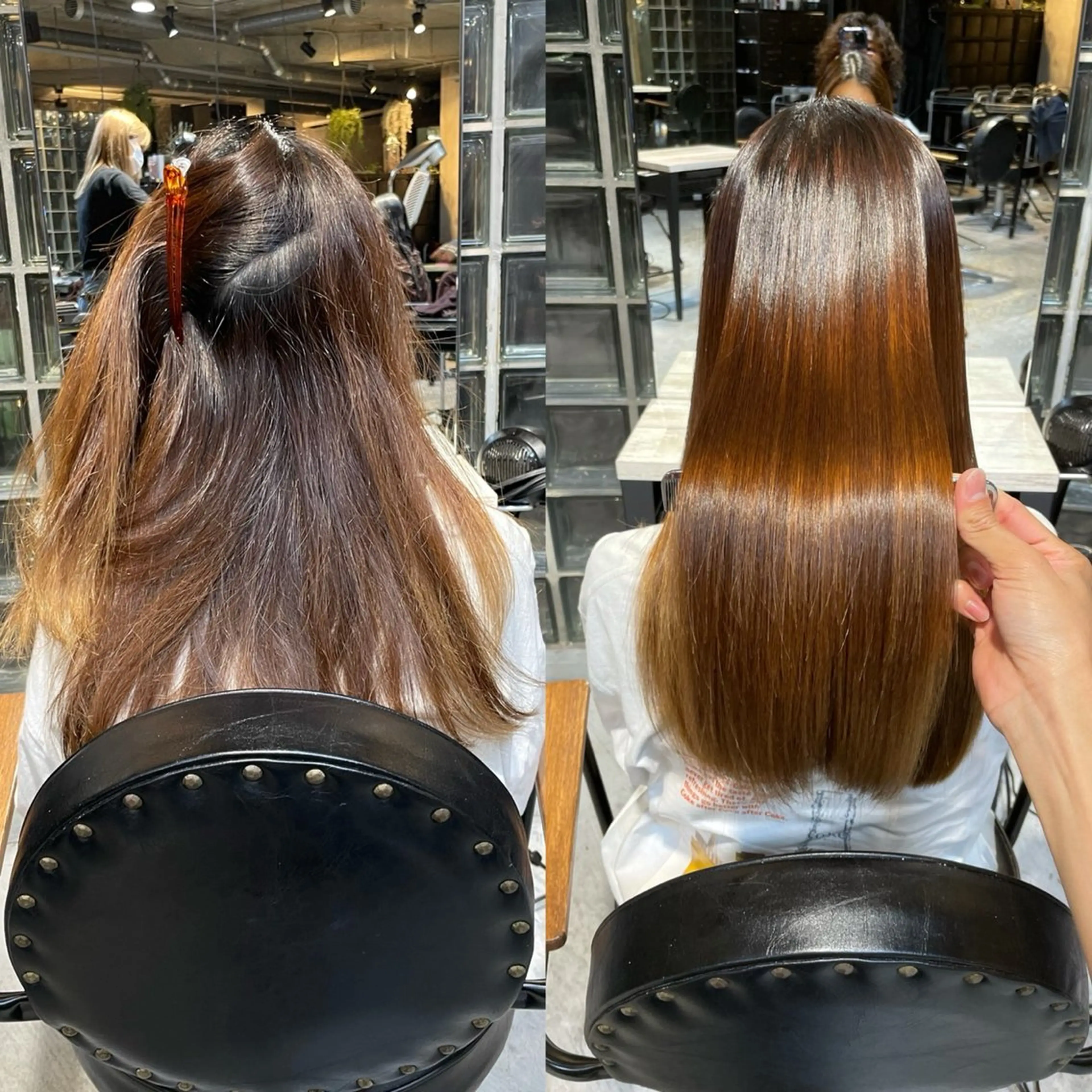 ロング カット 縮毛矯正 毛流れが作れる 縮毛矯正/渡部純生のヘアスタイル