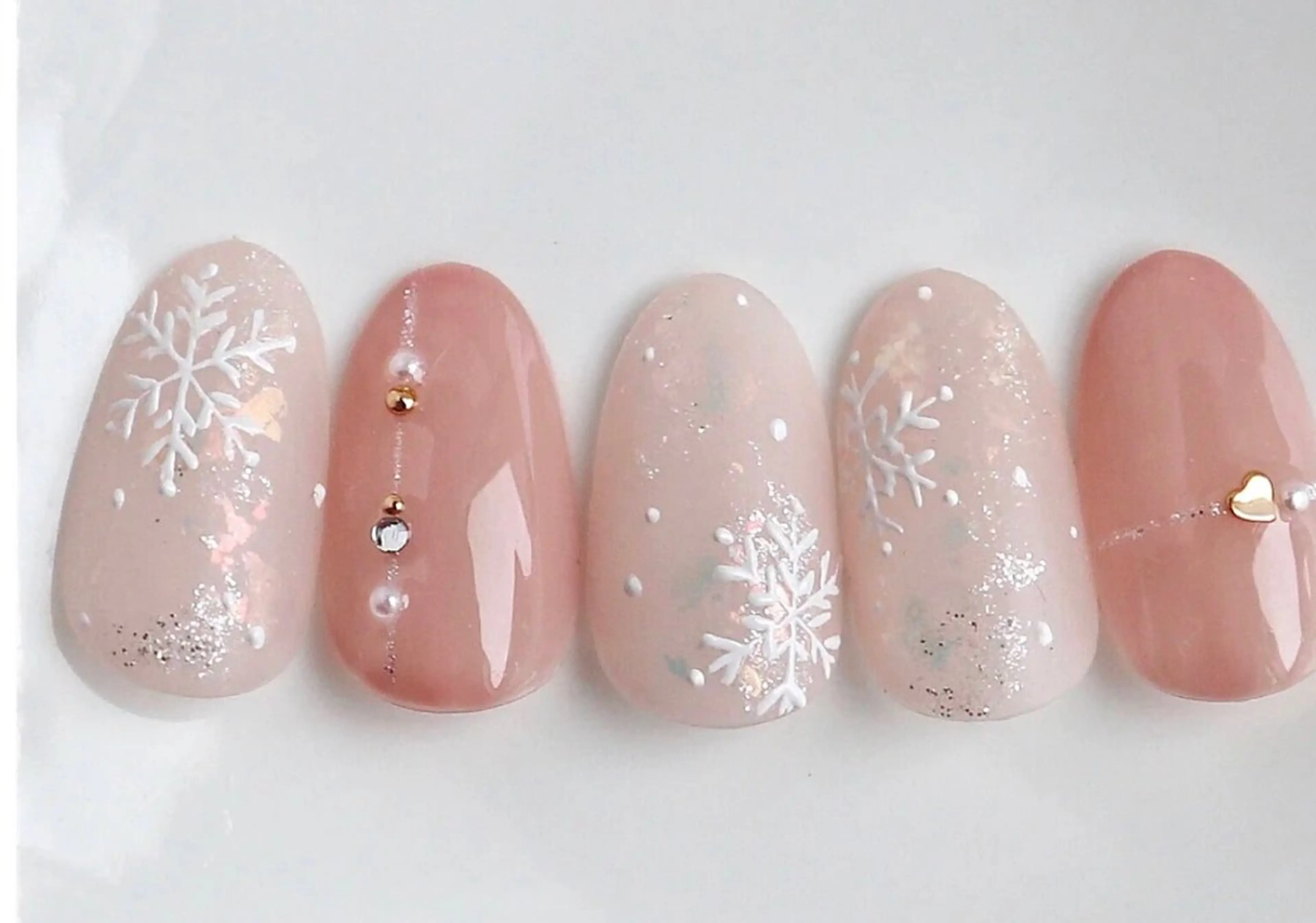 ネイル 持ち込み 冬ネイル クリスマス ラベンダー💖日暮里 ルル💖ネイルのネイルデザイン