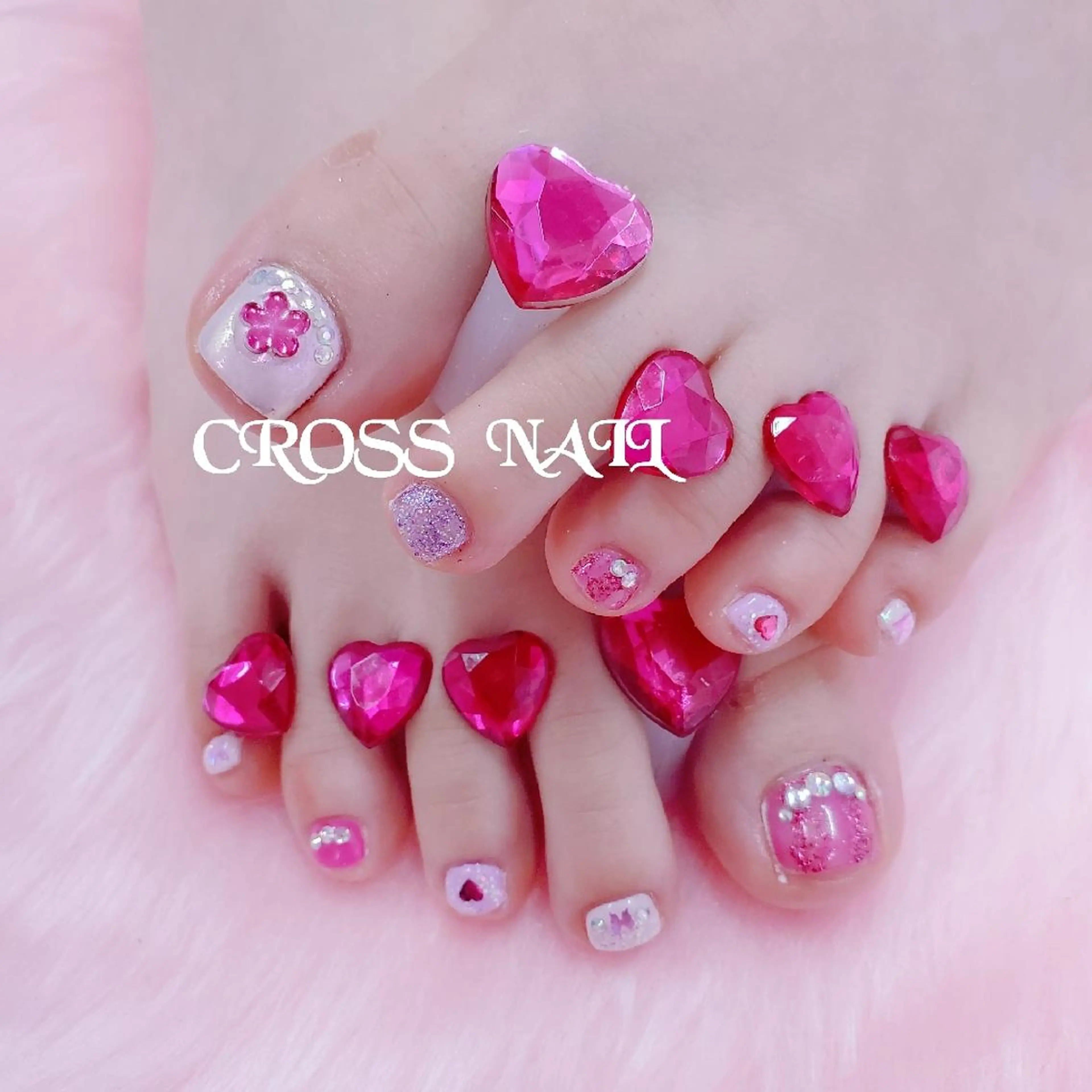 ネイル 長さ出し 氷ネイル・うるうるネイル 韓国ネイル ネイルチップ CROSS SALON/Lazy所属・CROSS  クロス　のネイルデザイン