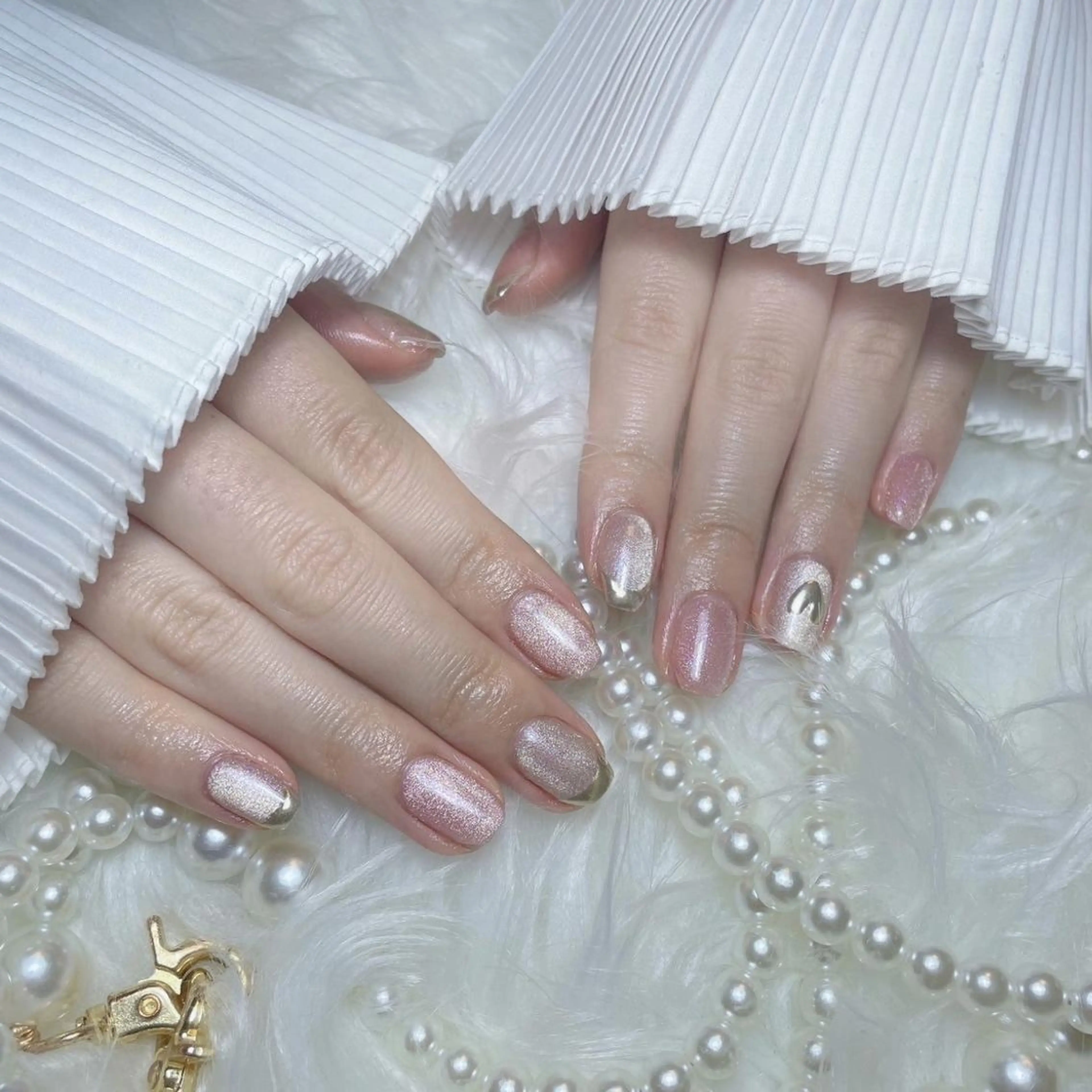 ネイル RAFFINE 月🦋🩵のネイルデザイン