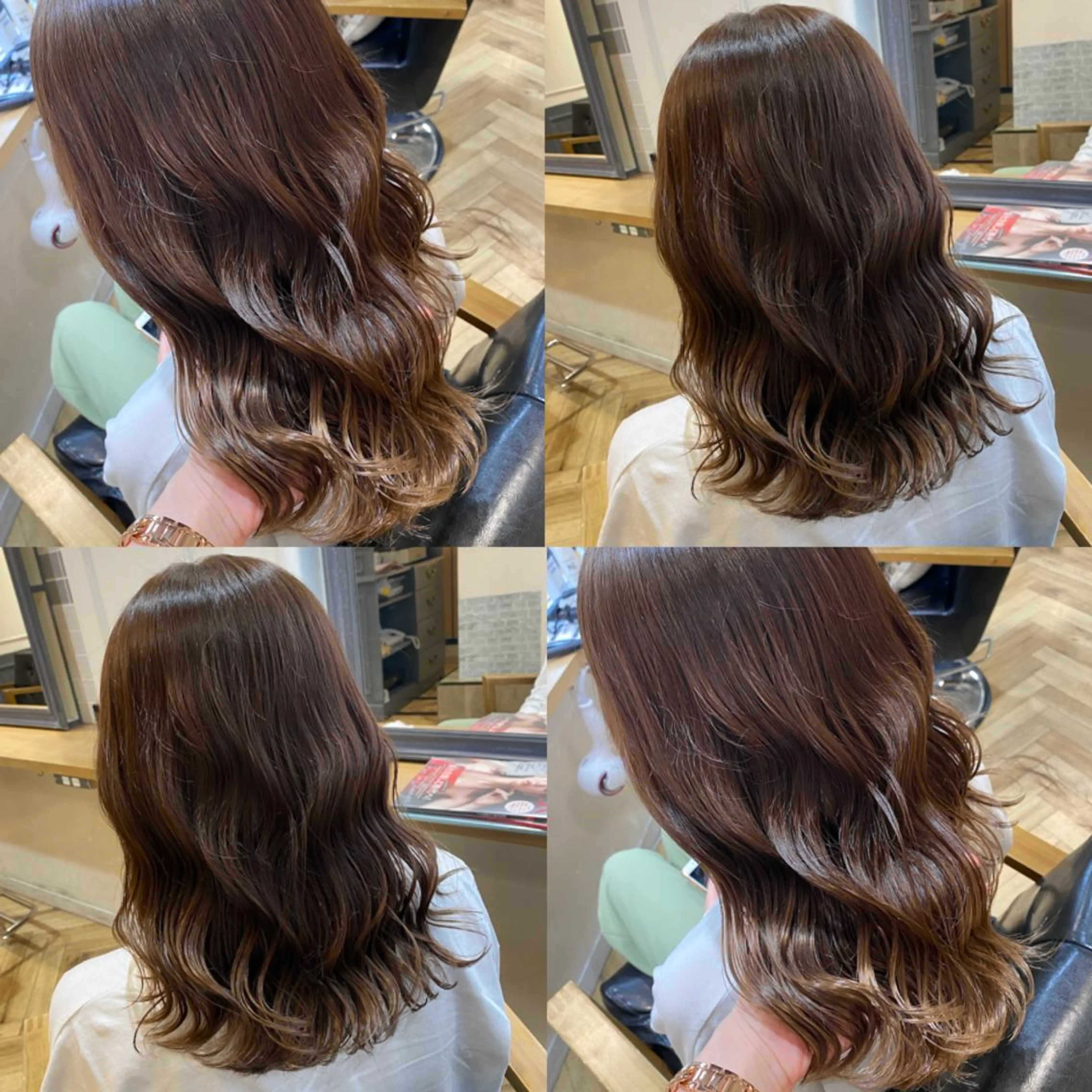 ミディアム カラー アッシュ 艶カラー/韓国顔周り 🎀mamiのヘアスタイル