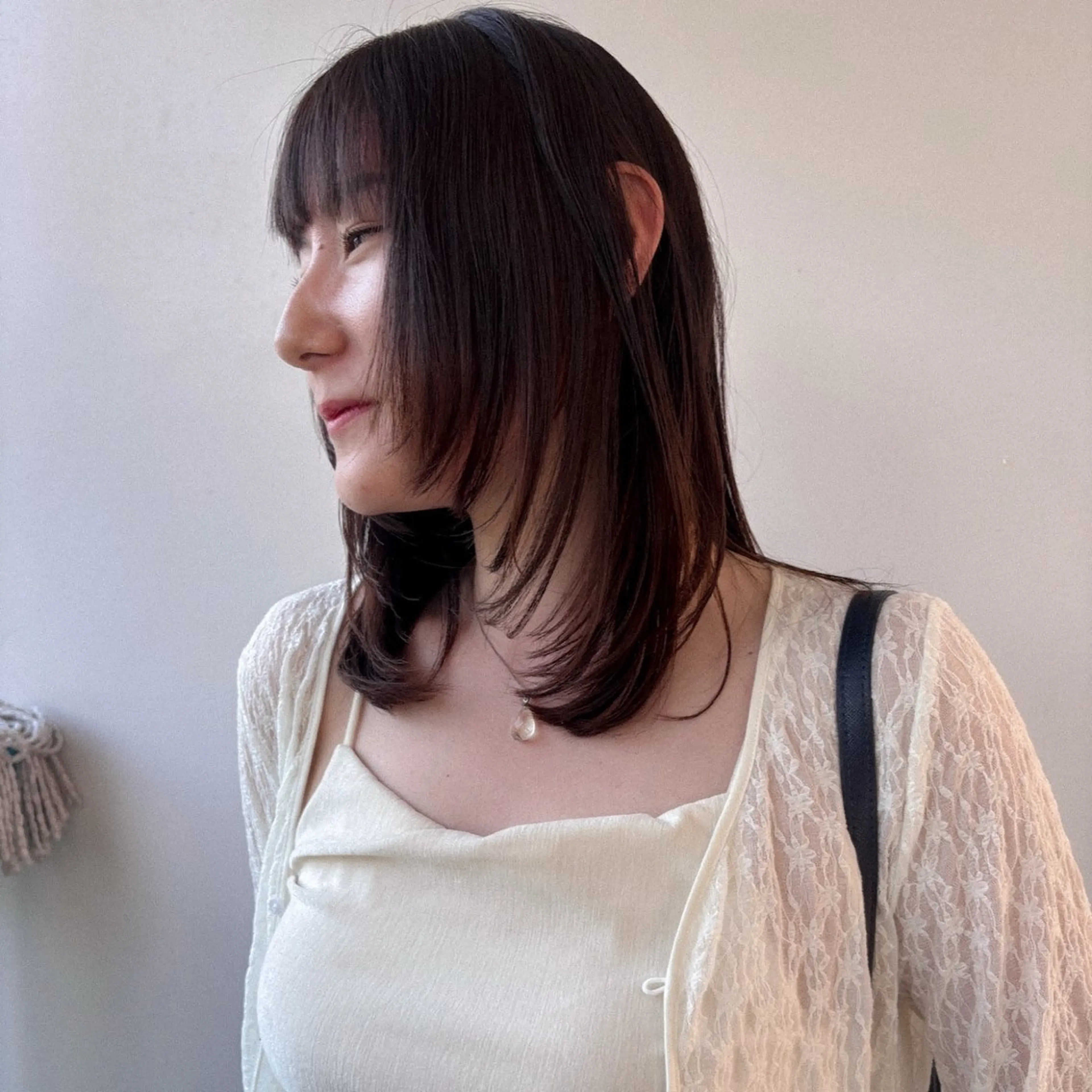 セミロング カラー 艶カラー🫧 猿渡 響のヘアスタイル