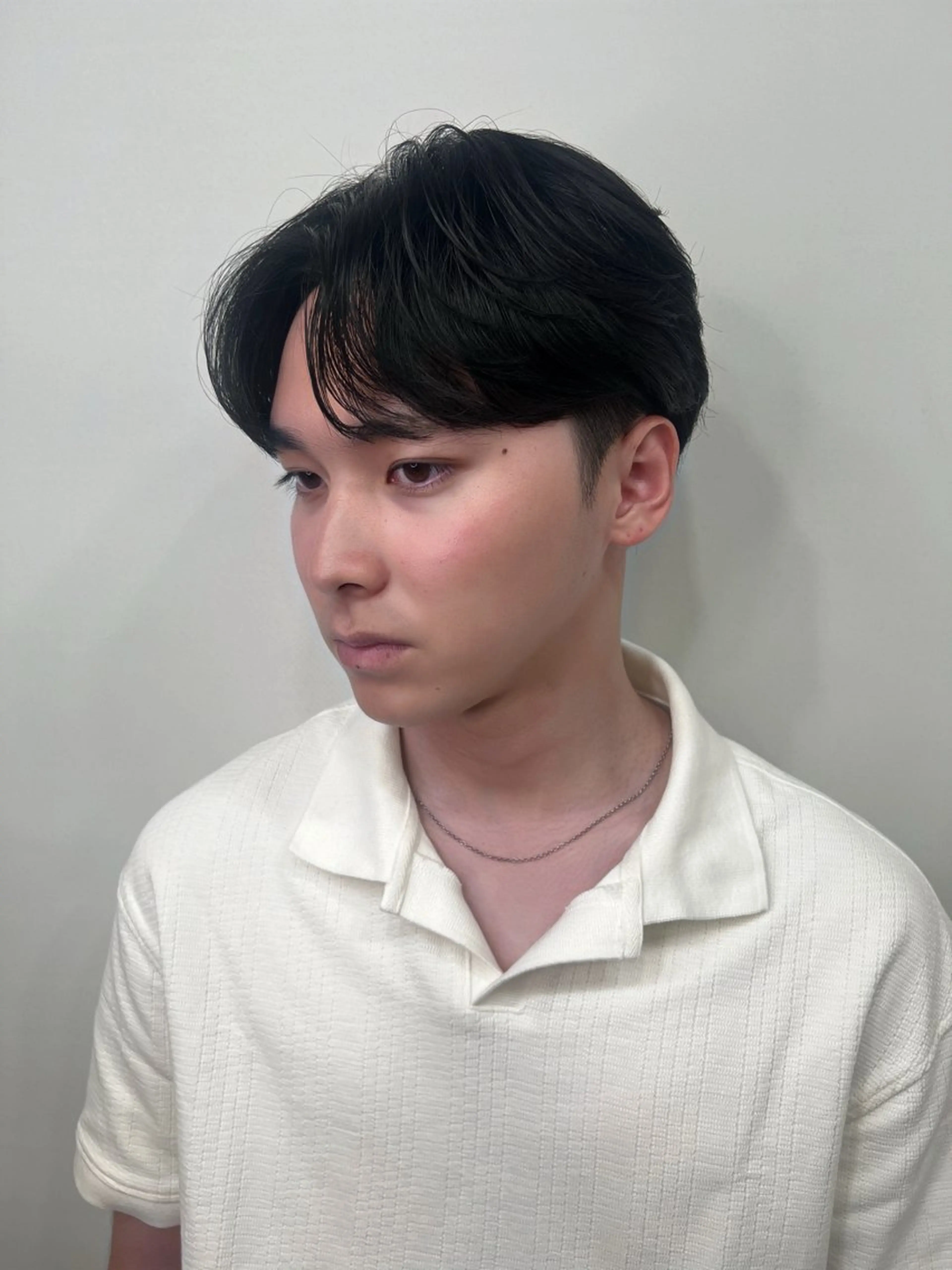 ショート パーマ メンズ カット パーマ メンズ職人/センター パート/富沢真斗のヘアスタイル