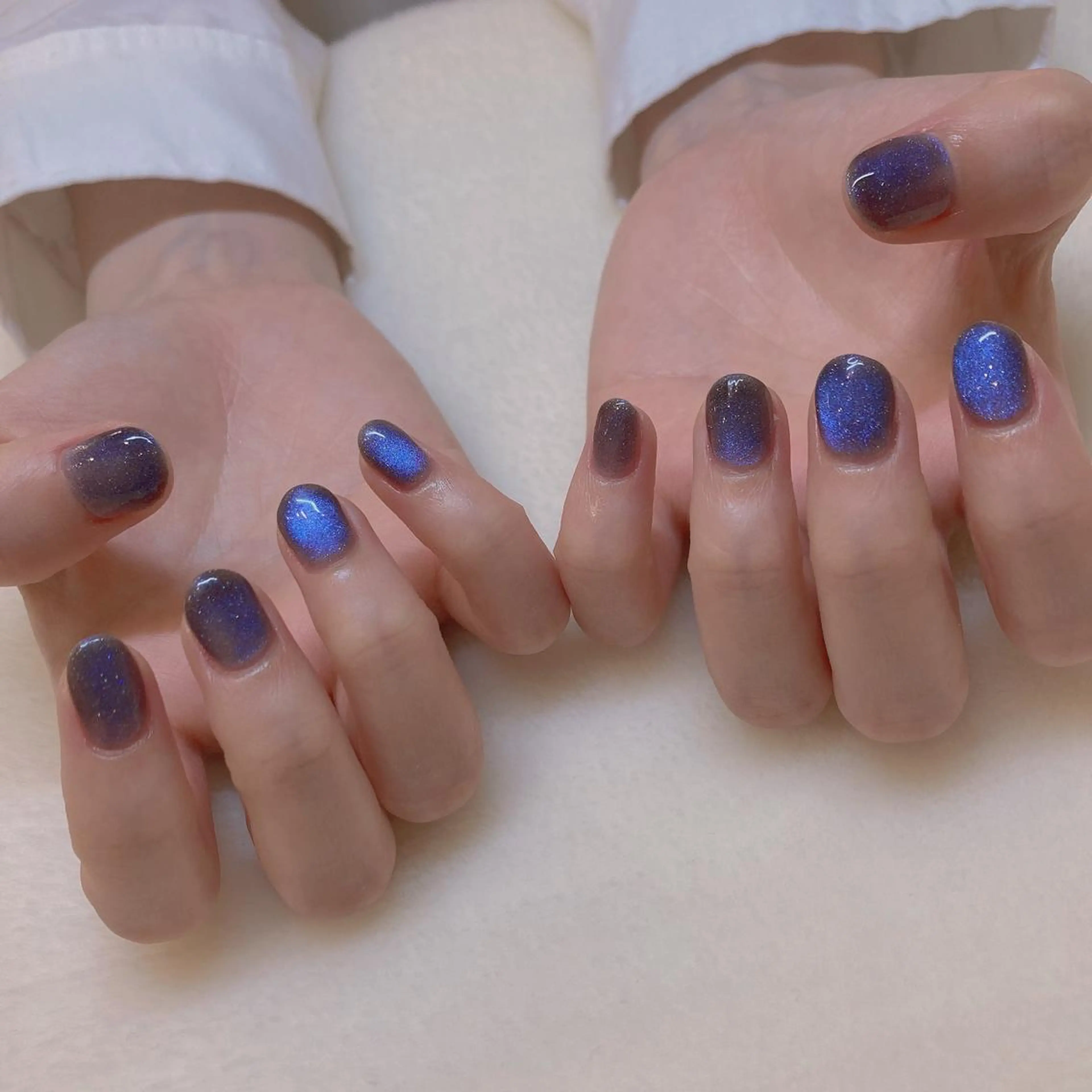 ネイル マグネットネイル ハンドネイル 韓国ネイル/ワンホン ネイル🎀表参道3分のネイルデザイン