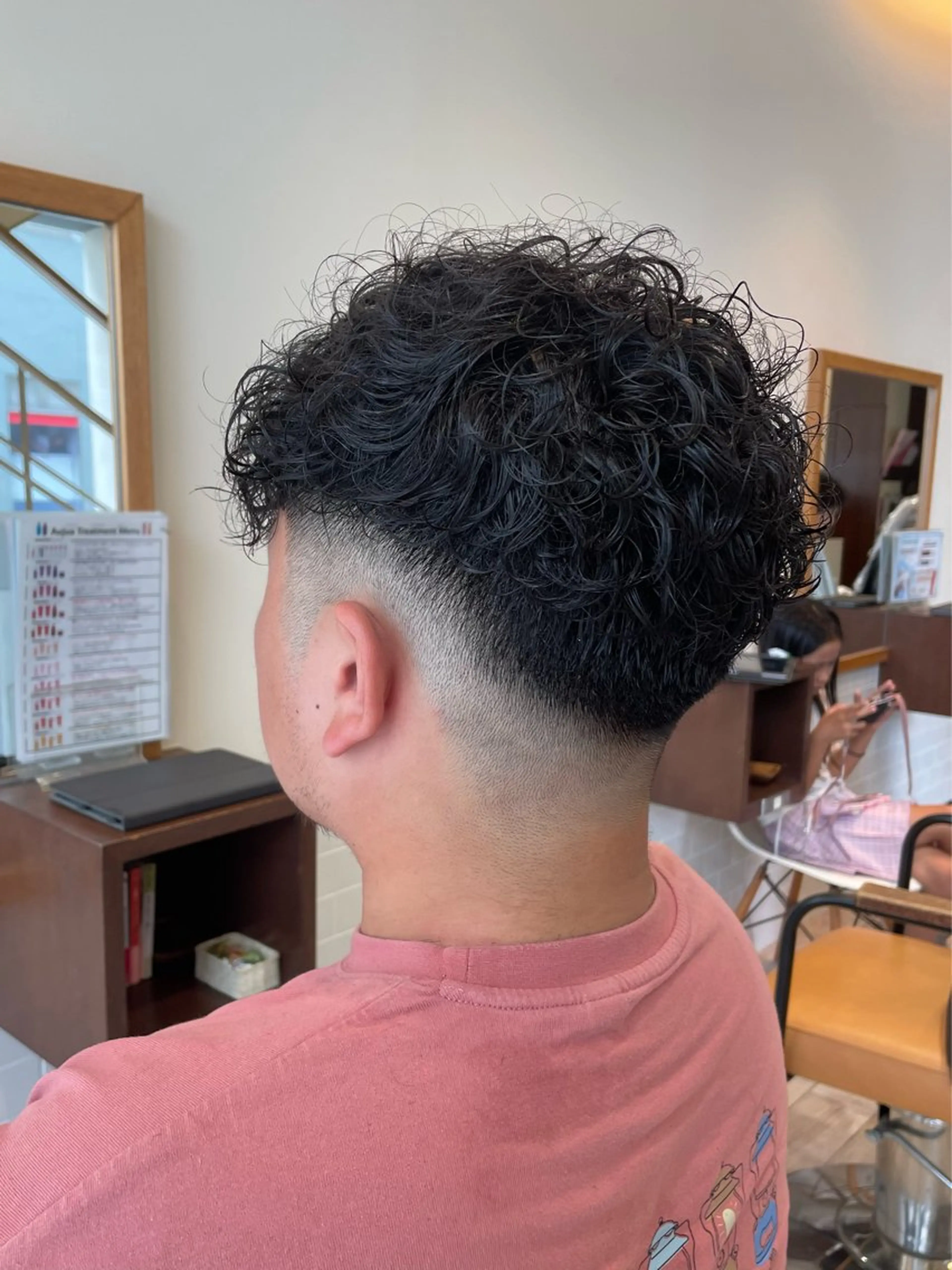 ショート パーマ メンズ フェードカット スペインカール カット パーマ パーマ/フェード🔥 佐々木波人のヘアスタイル