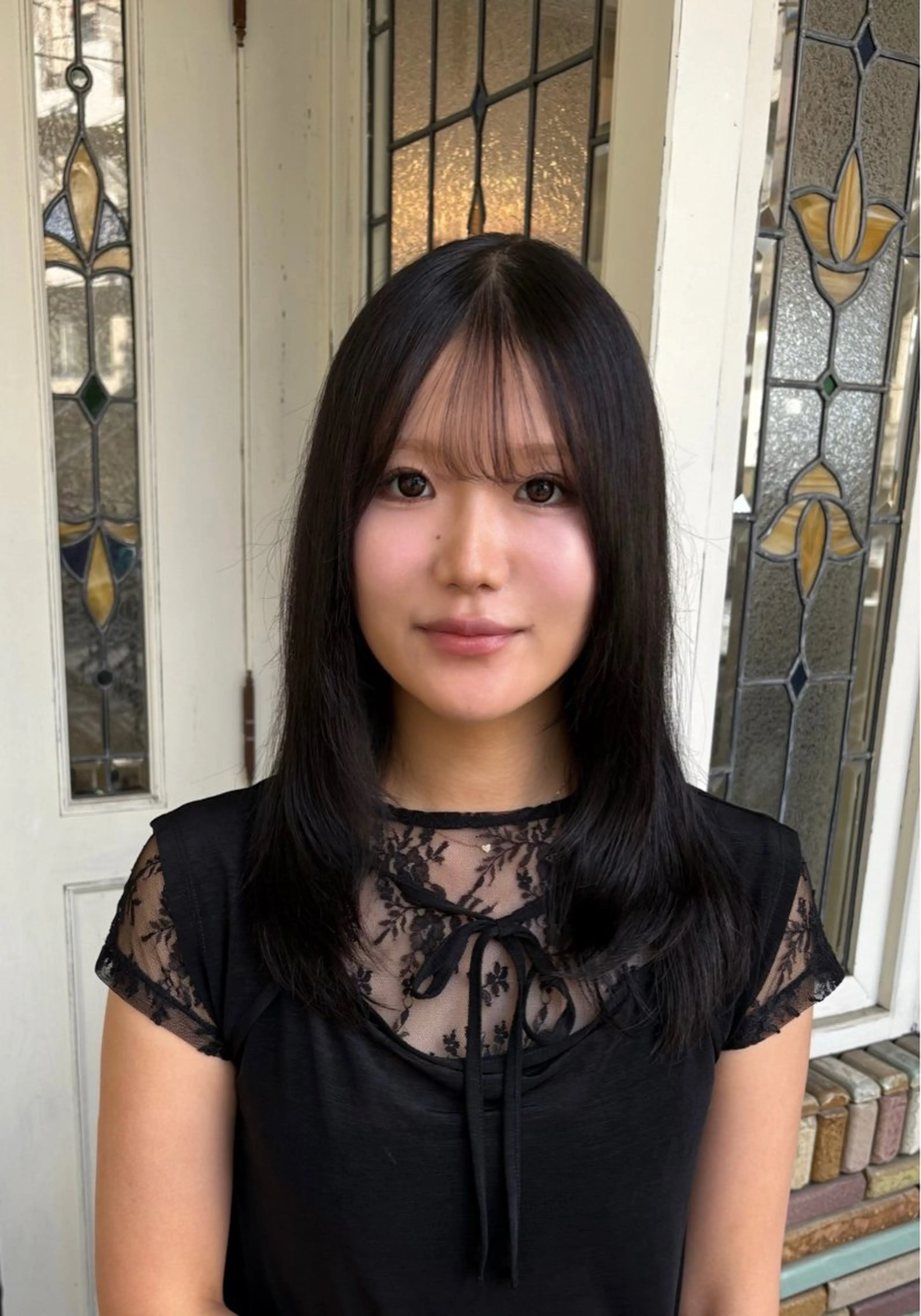 ミディアム カラー いもの こはるのヘアスタイル