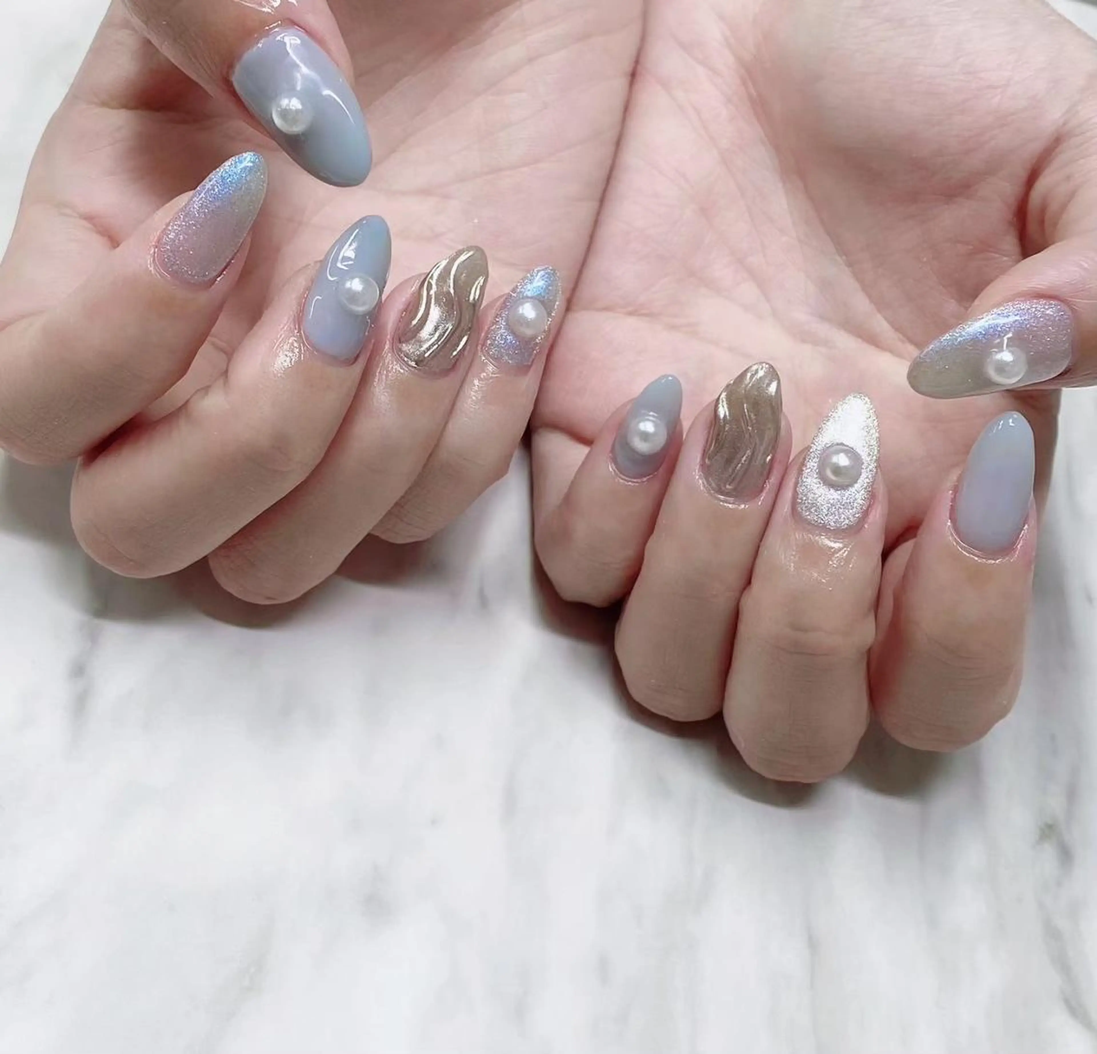 ジェルオフ無料💅ハンド90分アートし放題コース✨甘皮ケア込！の写真