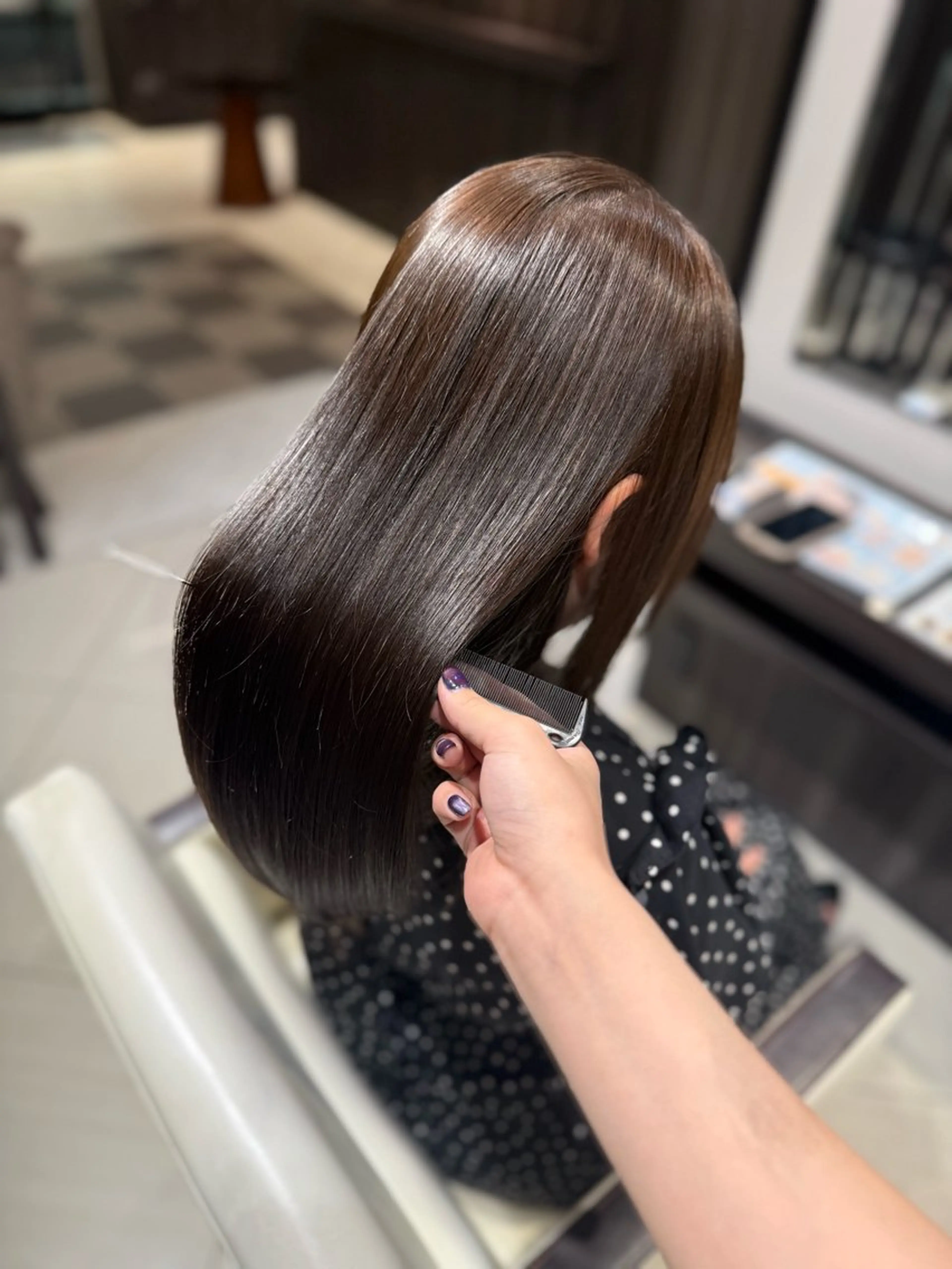 ロング カラー アッシュ アッシュブラウン ブラウンカラー ヘアカラー Harris　表参道・外苑前・青山　表参道本店所属・艶カラー/ハイトーン /アレンジ/meiのヘアスタイル