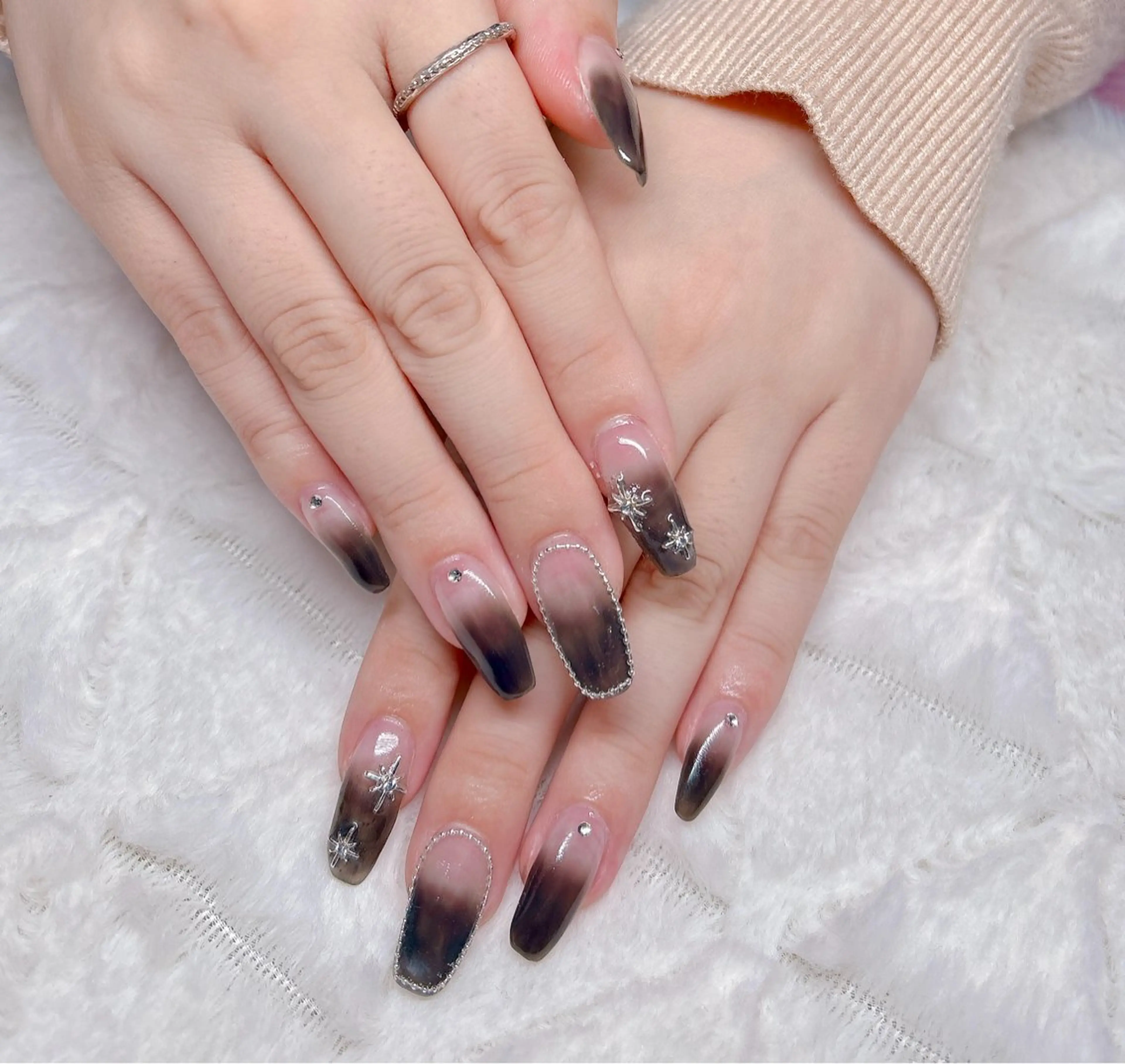 ネイル グラデーション シンプルネイル ハンドネイル ハンドケア kaenail 瑞江のネイルデザイン