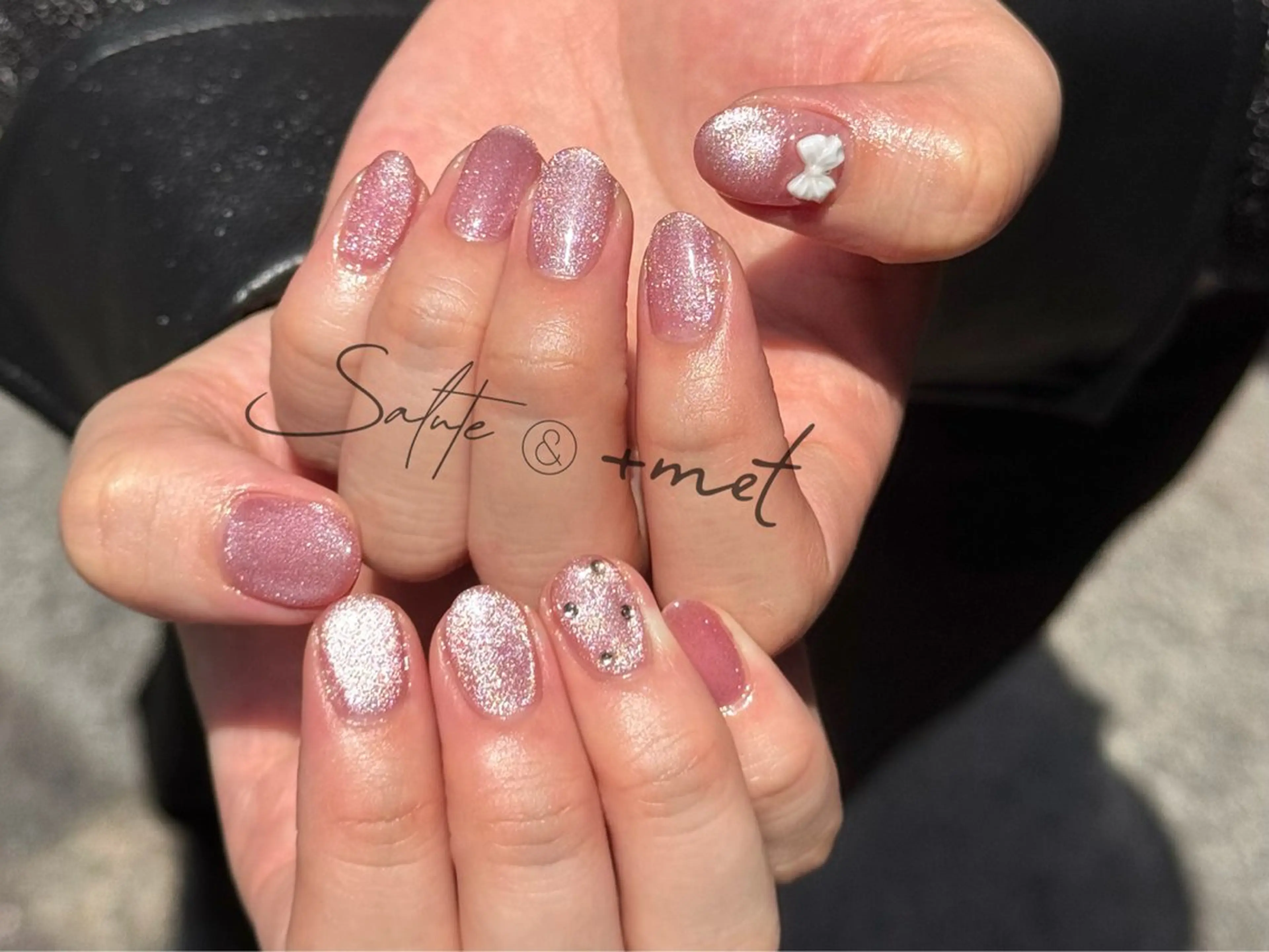 ネイル オーロラネイル 氷ネイル・うるうるネイル キラキラネイル マグネットネイル ミラーネイル Refine ネイリスト　坂本のネイルデザイン