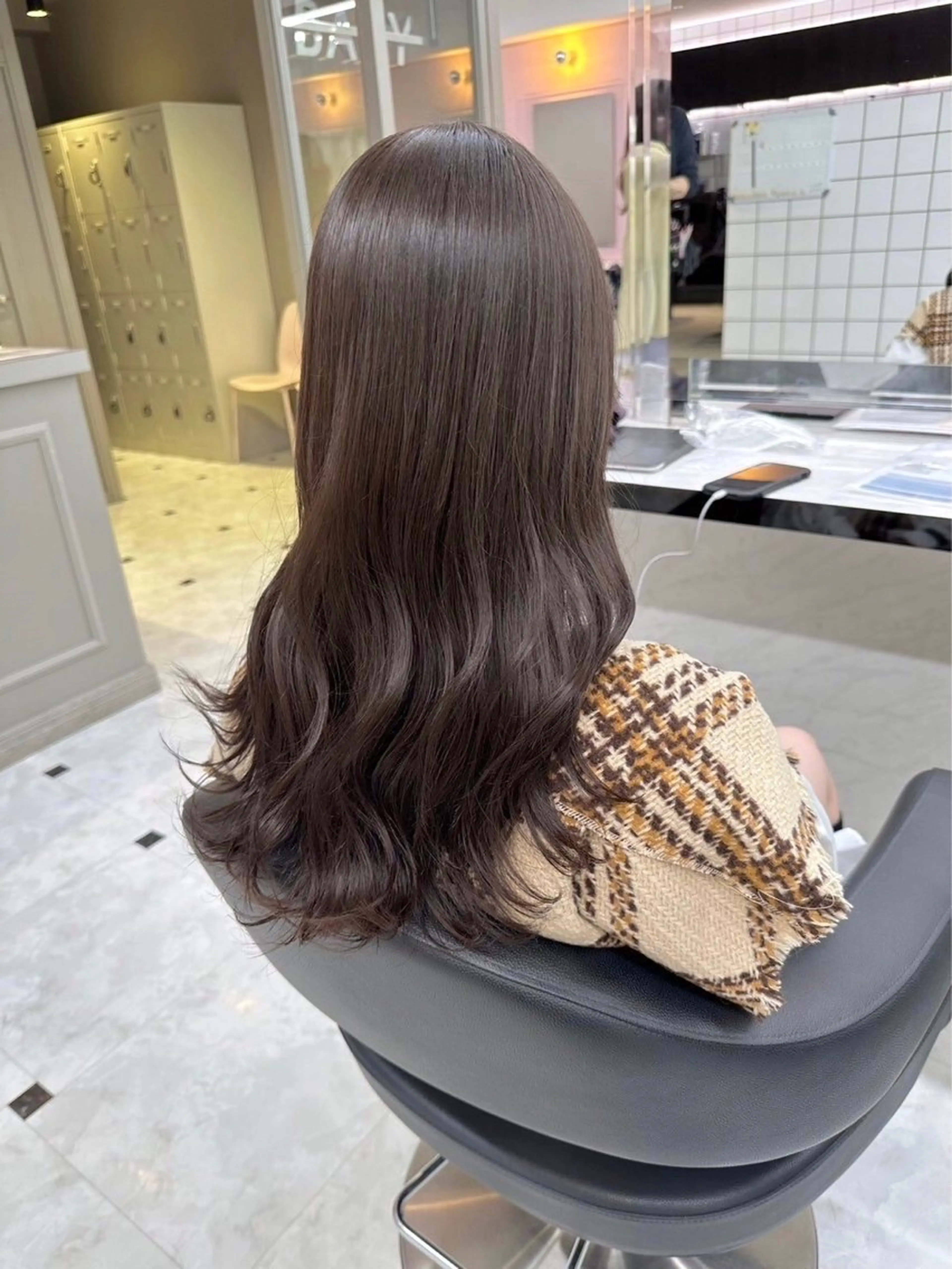 ロング カラー カット ヘアカラー トリートメント ヘアセット 透明感ベージュ🤎 manami👒🌿のヘアスタイル