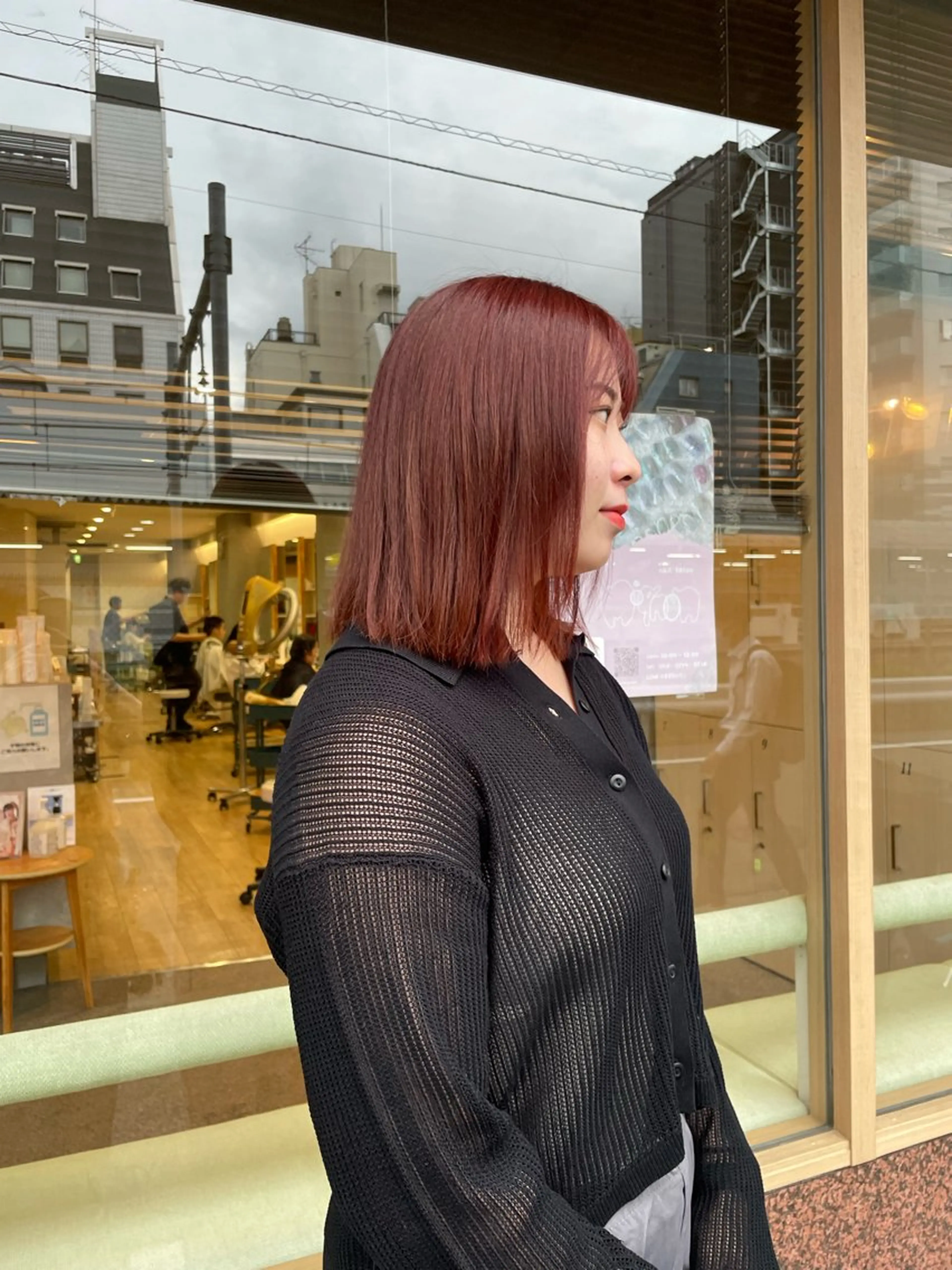 ミディアム カラー レッドカラー 髪質改善/Bloss om🌷高橋沙衣のヘアスタイル