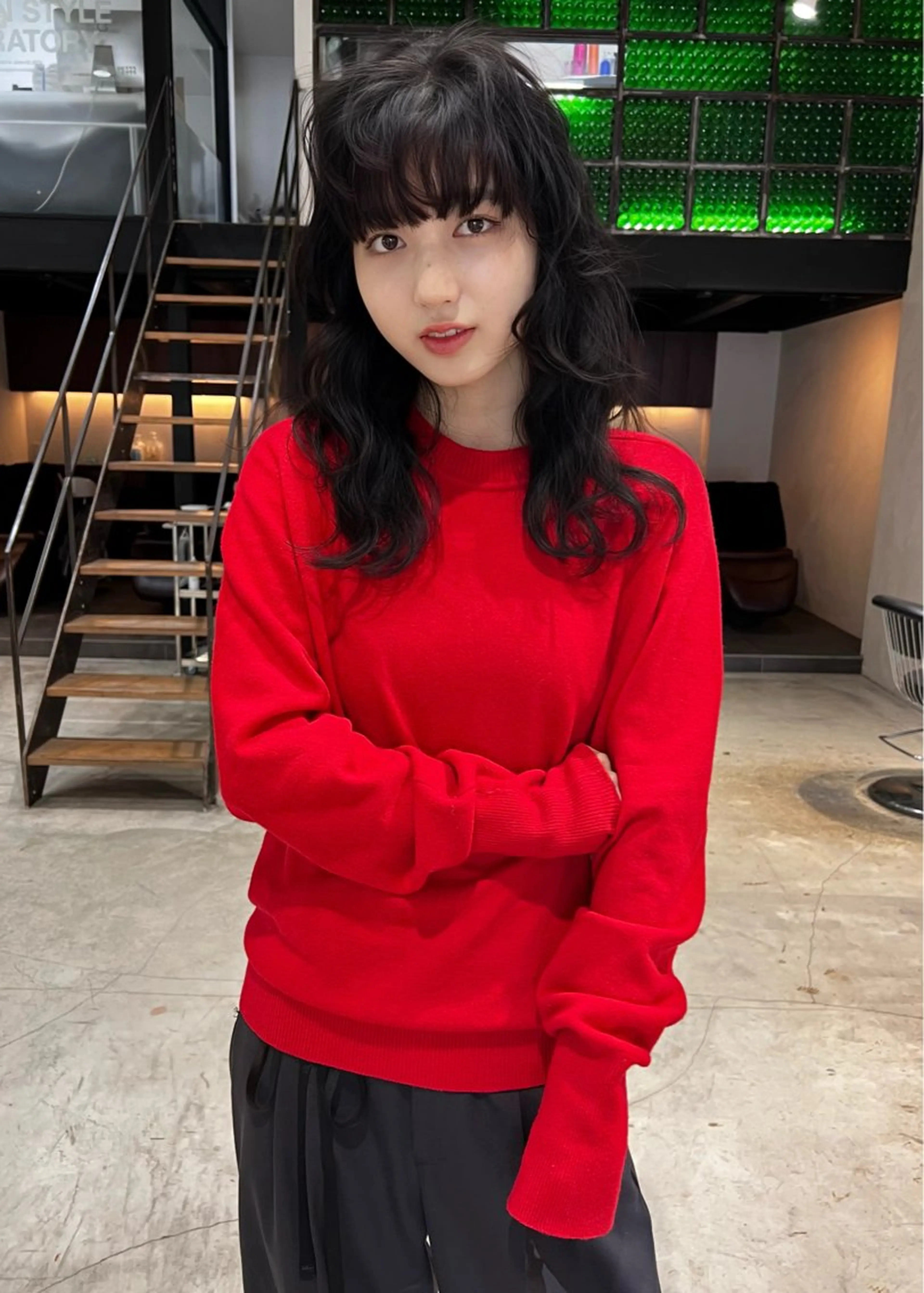 ロング カラー パーマ レイヤーカット ロング カット パーマ DEAN所属・KEIGO/パーマ ハイトーン/DEANのヘアスタイル