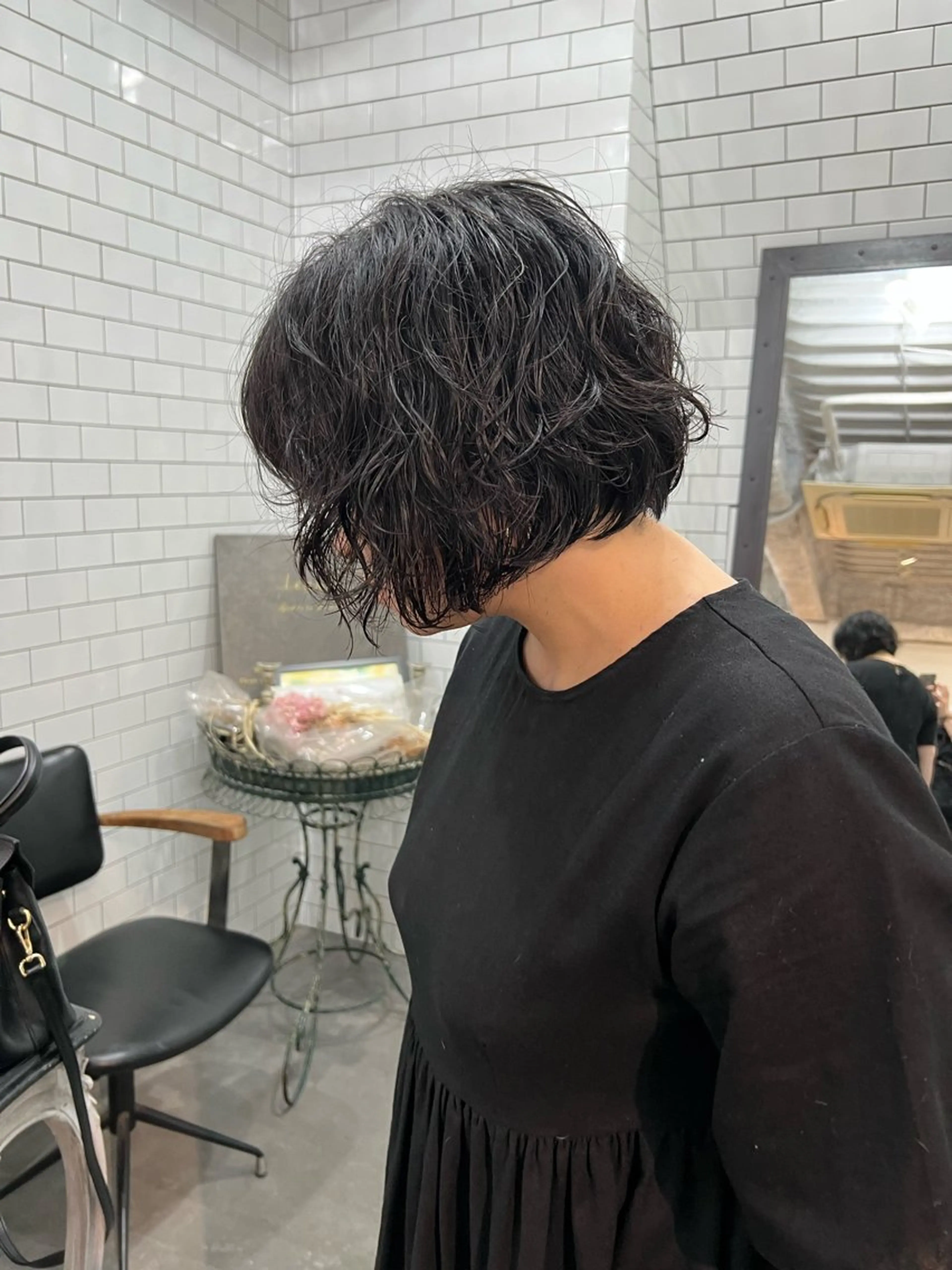 ショート カット パーマ 紙屋町ショート /ボブ　パーマ河内蓮のヘアスタイル