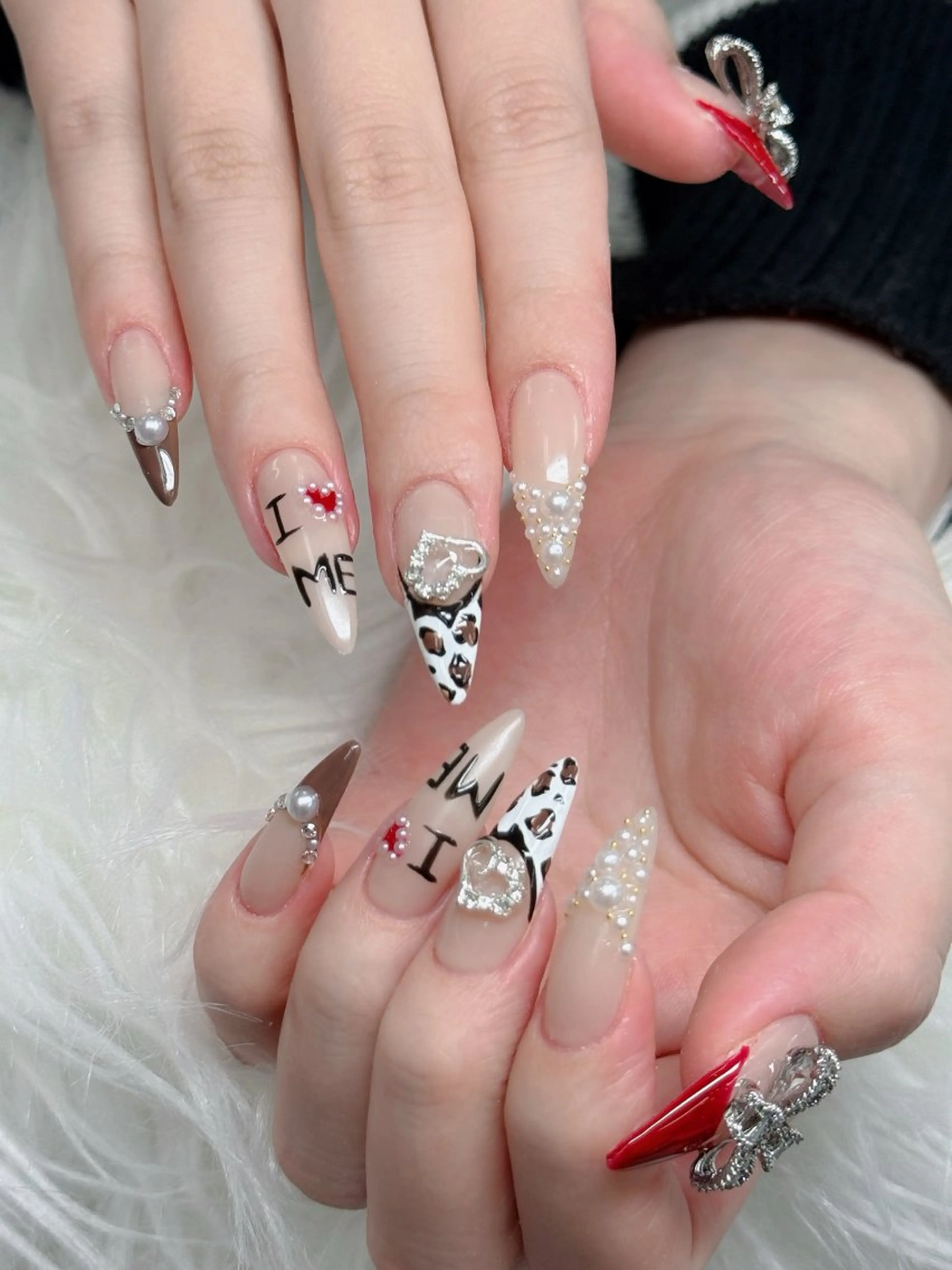 ネイル アートネイル 韓国ネイル 持ち込み ワンホンネイル ハンドネイル Lenie Nail Salonのネイルデザイン