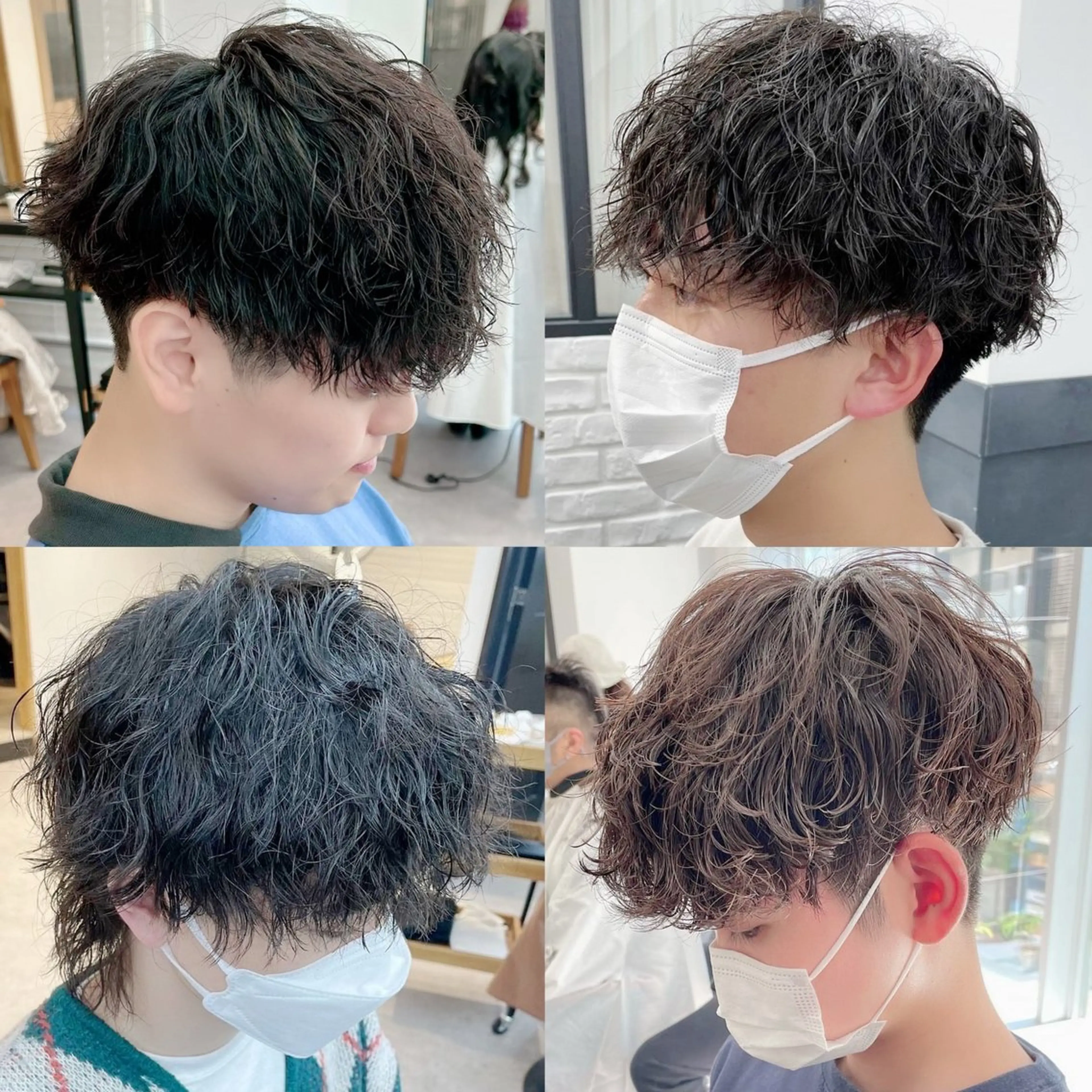 カラー パーマ メンズ 🤎ベージュカラー 🐶メンズパーマのヘアスタイル