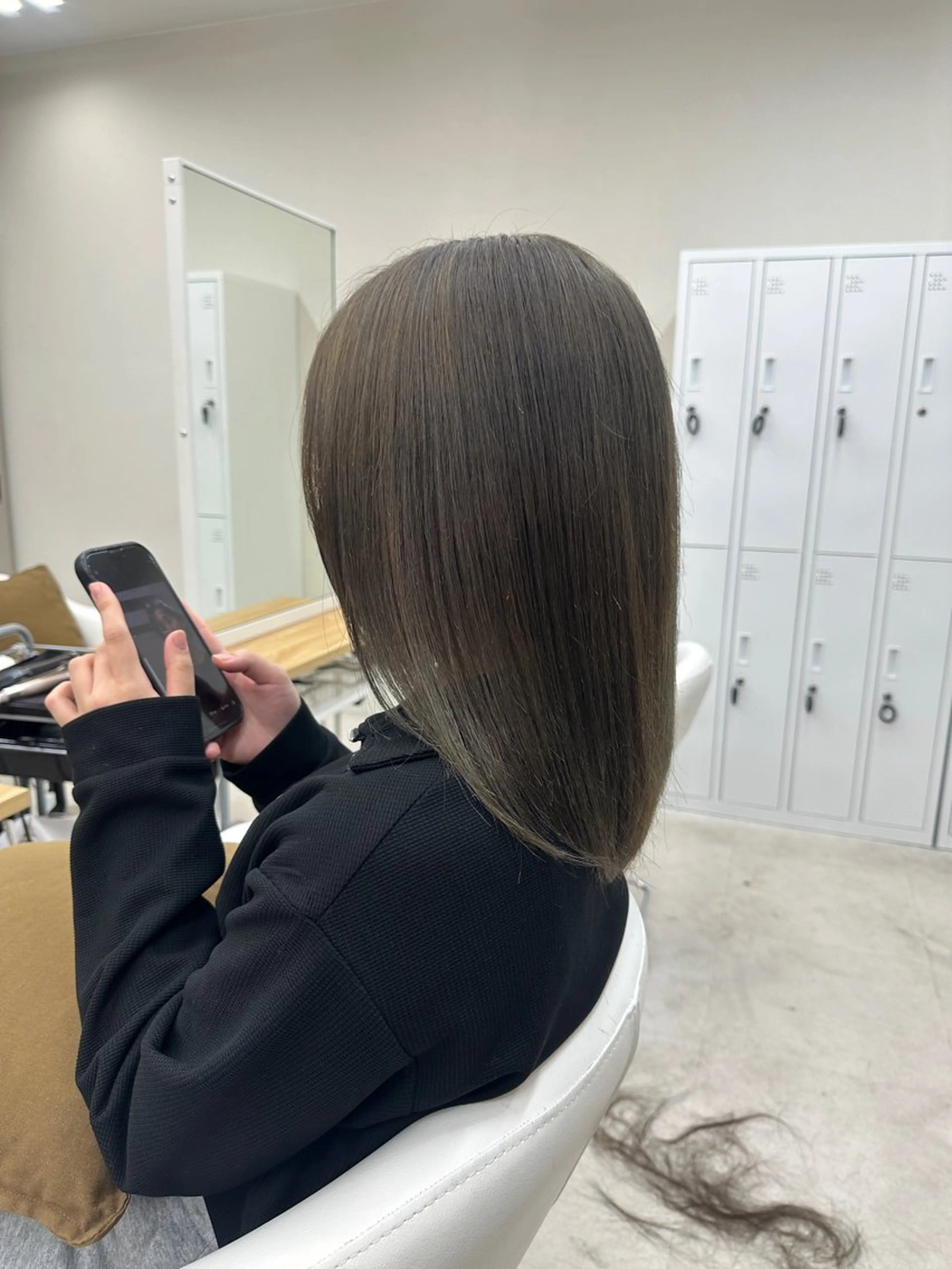 ミディアム カラー オリーブカラー ヘアカラー Aura所属・丸山 心 / 艶カラーのヘアスタイル