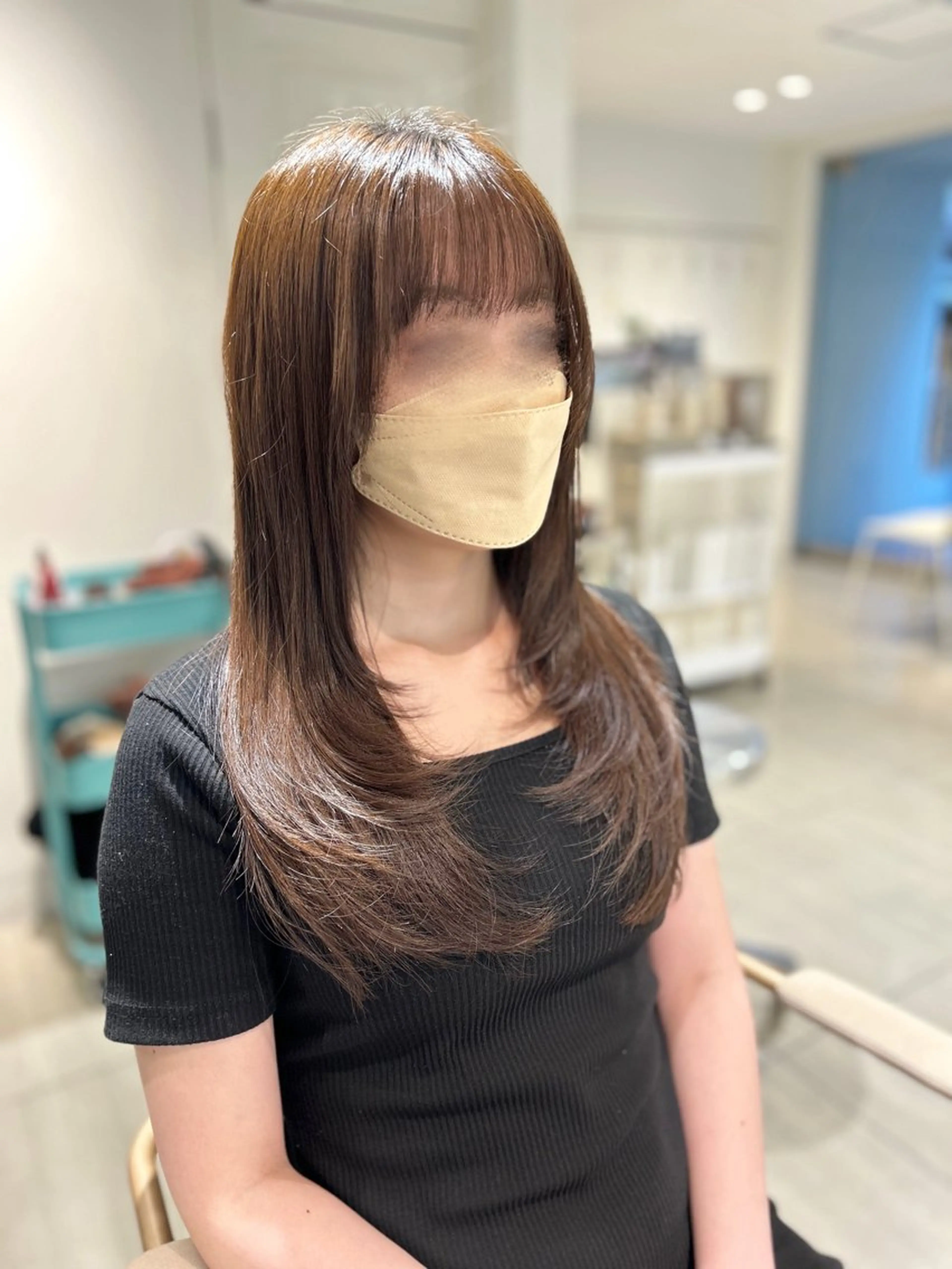 セミロング レイヤーカット ナカオ/美髪縮毛矯正 /レイヤー/メンズのヘアスタイル