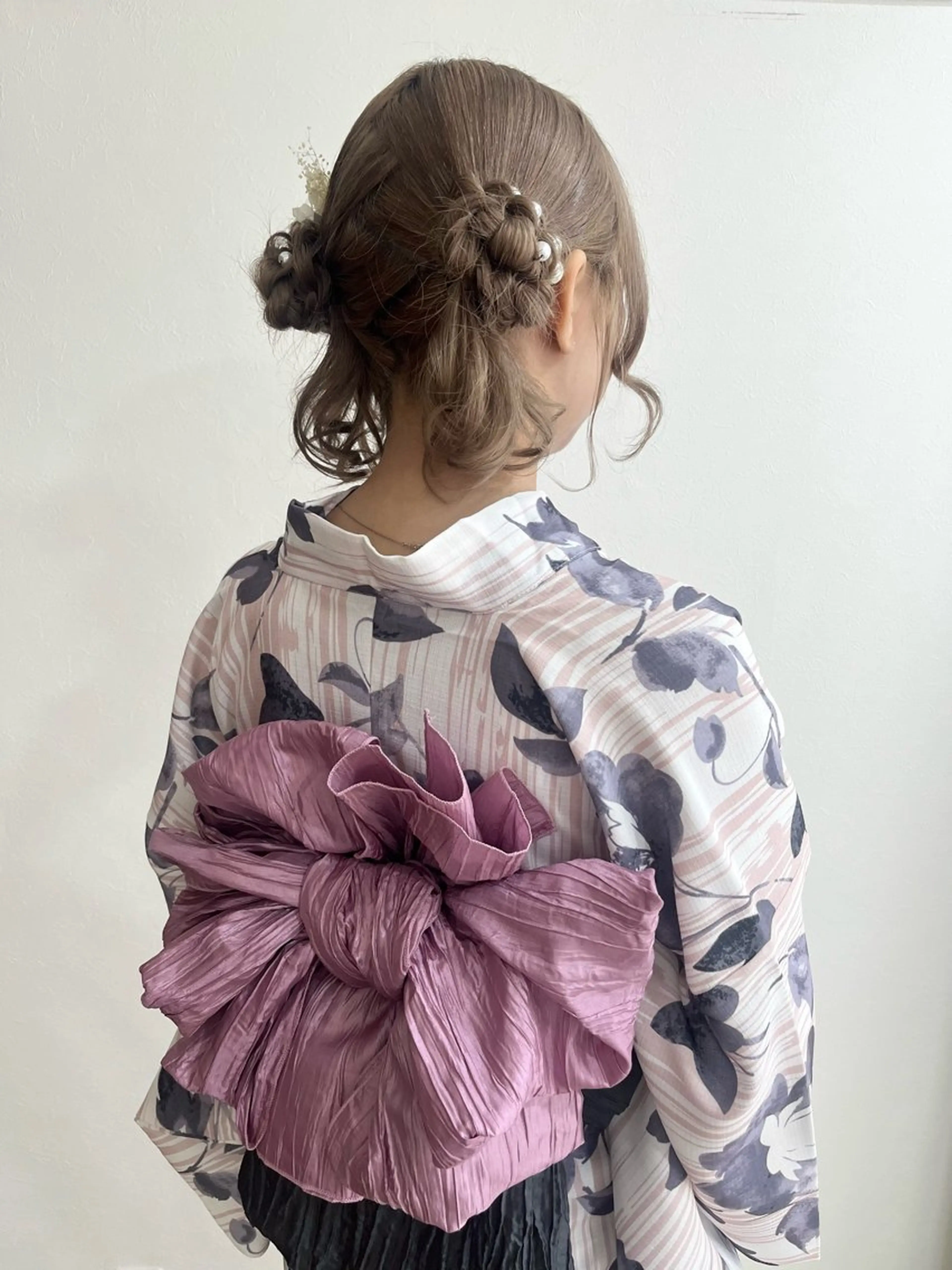 セミロング ヘアアレンジ 浴衣 ヘアセットサロン /上坪愛美のヘアスタイル