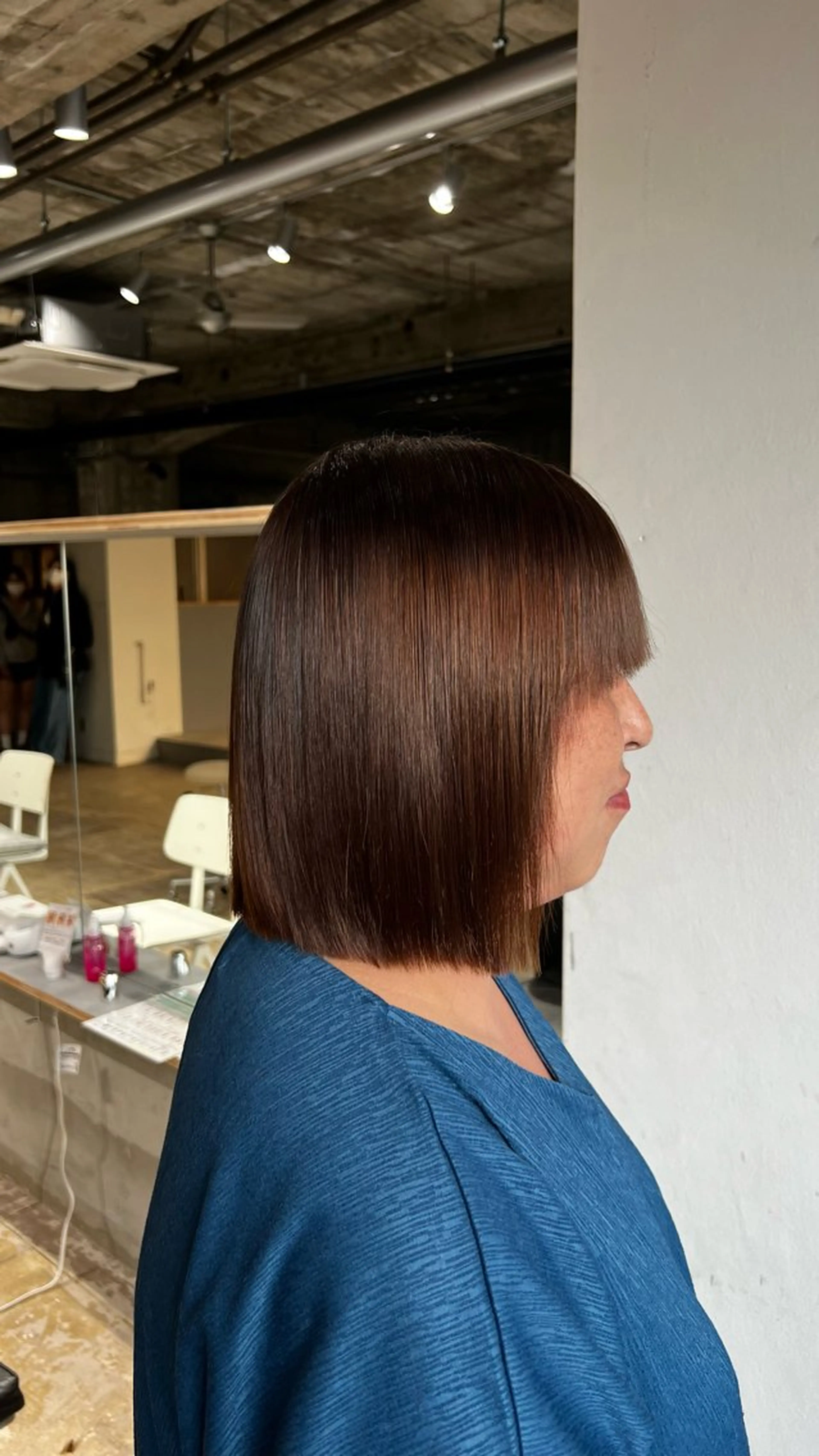 ミディアム 酸性ストレート 夏見 柚羽のヘアスタイル