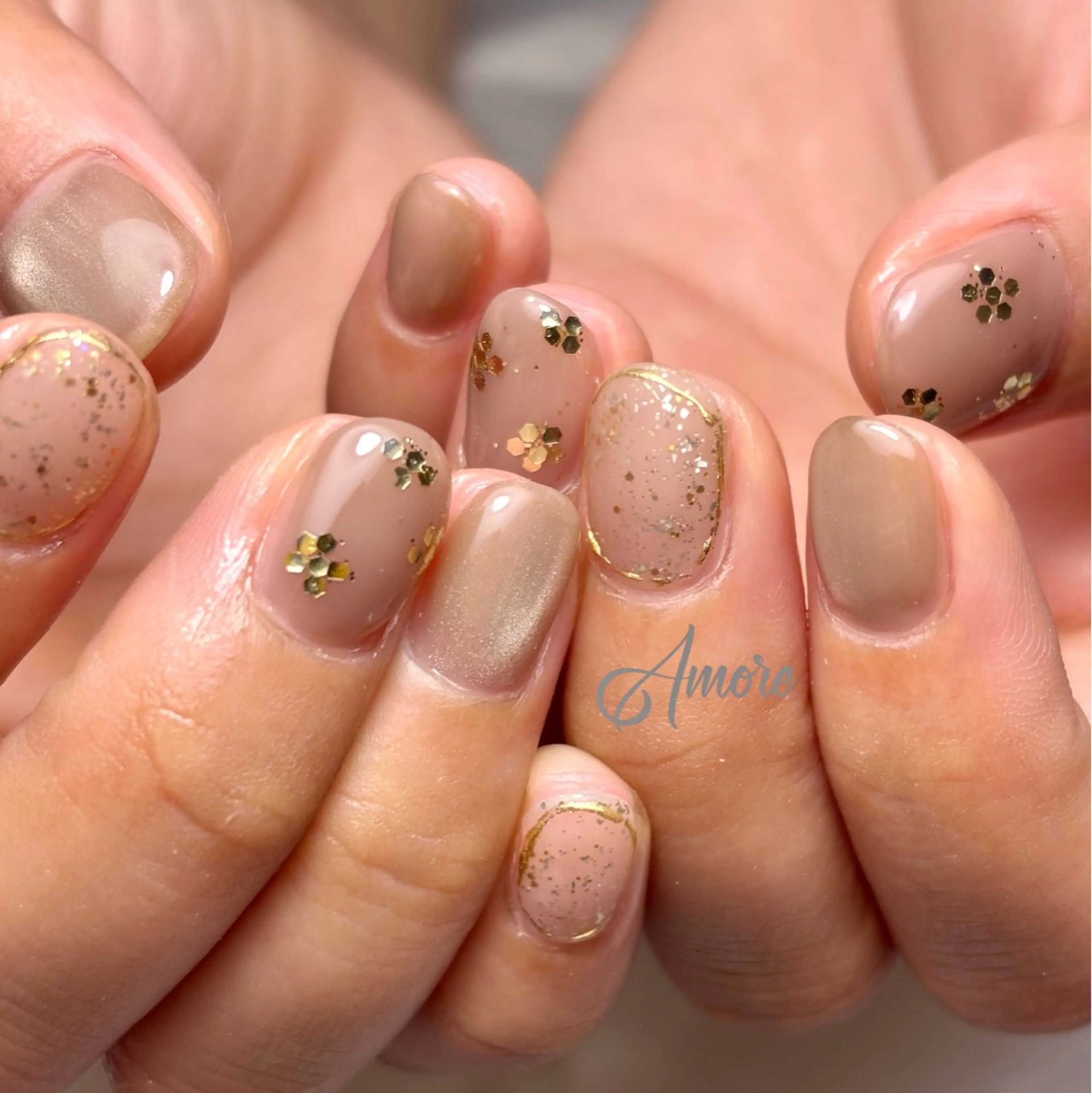 ネイル 桜ネイル ジェルネイル キラキラネイル 韓国ネイル マグネットネイル You kyehwaのネイルデザイン