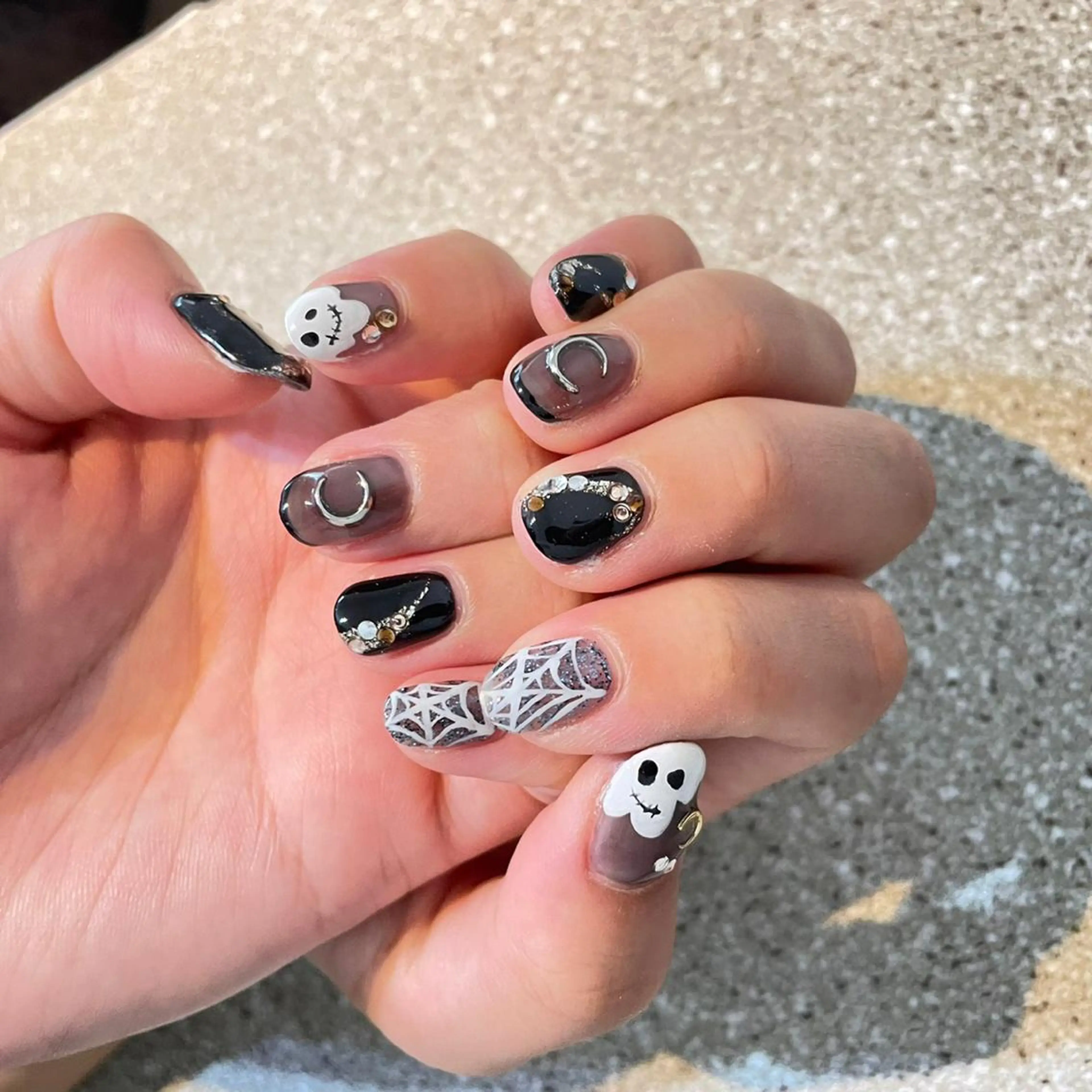 ネイル ハロウィン 【やり放題専門店】 スカルプ＆長さ出しのネイルデザイン