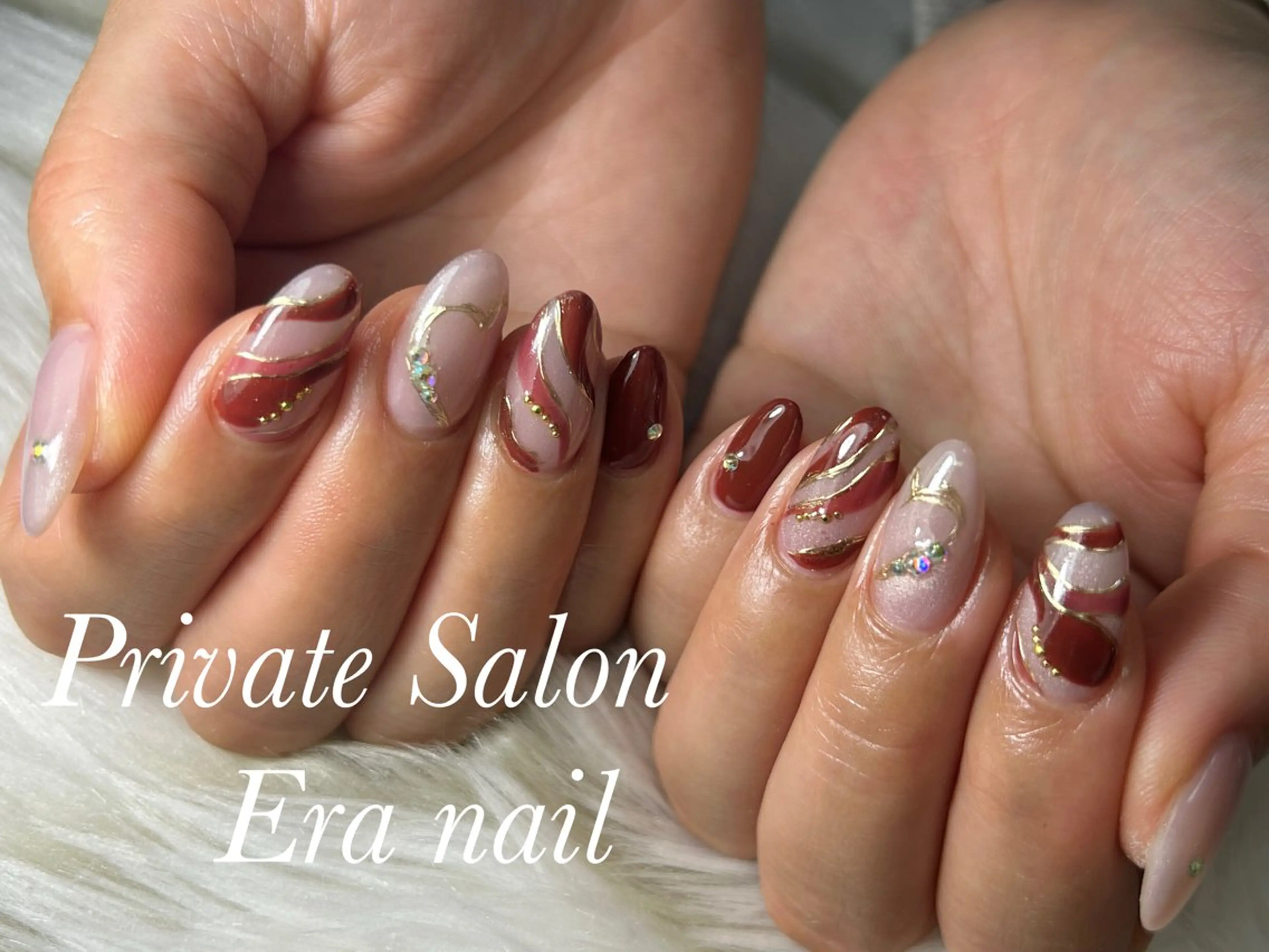 ネイル ハート ハンドネイル Era nailのネイルデザイン