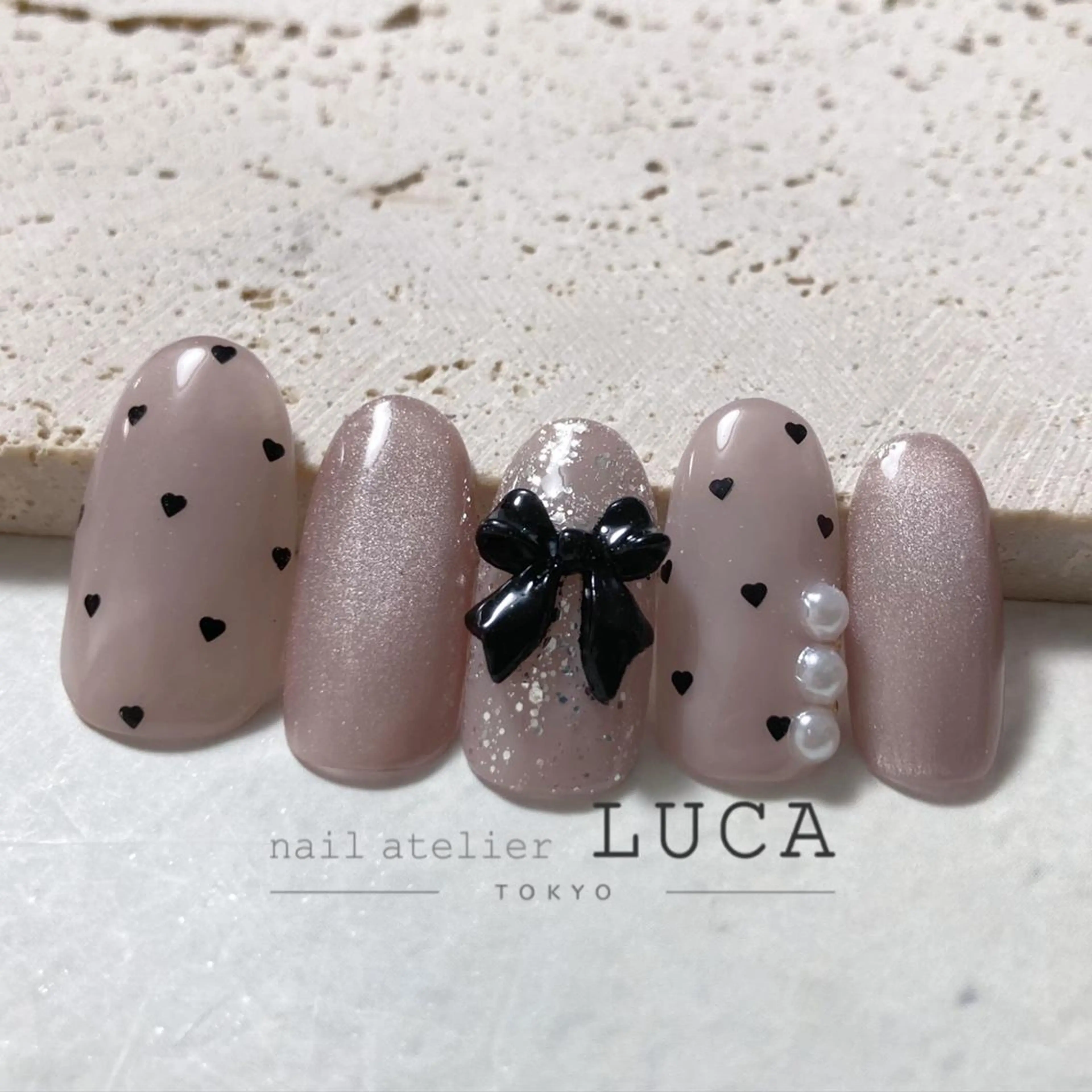 ネイル アートネイル オーロラネイル クリアネイル 長さ出し フットネイル ハンドネイル ネイルアトリエルカ スタッフのネイルデザイン