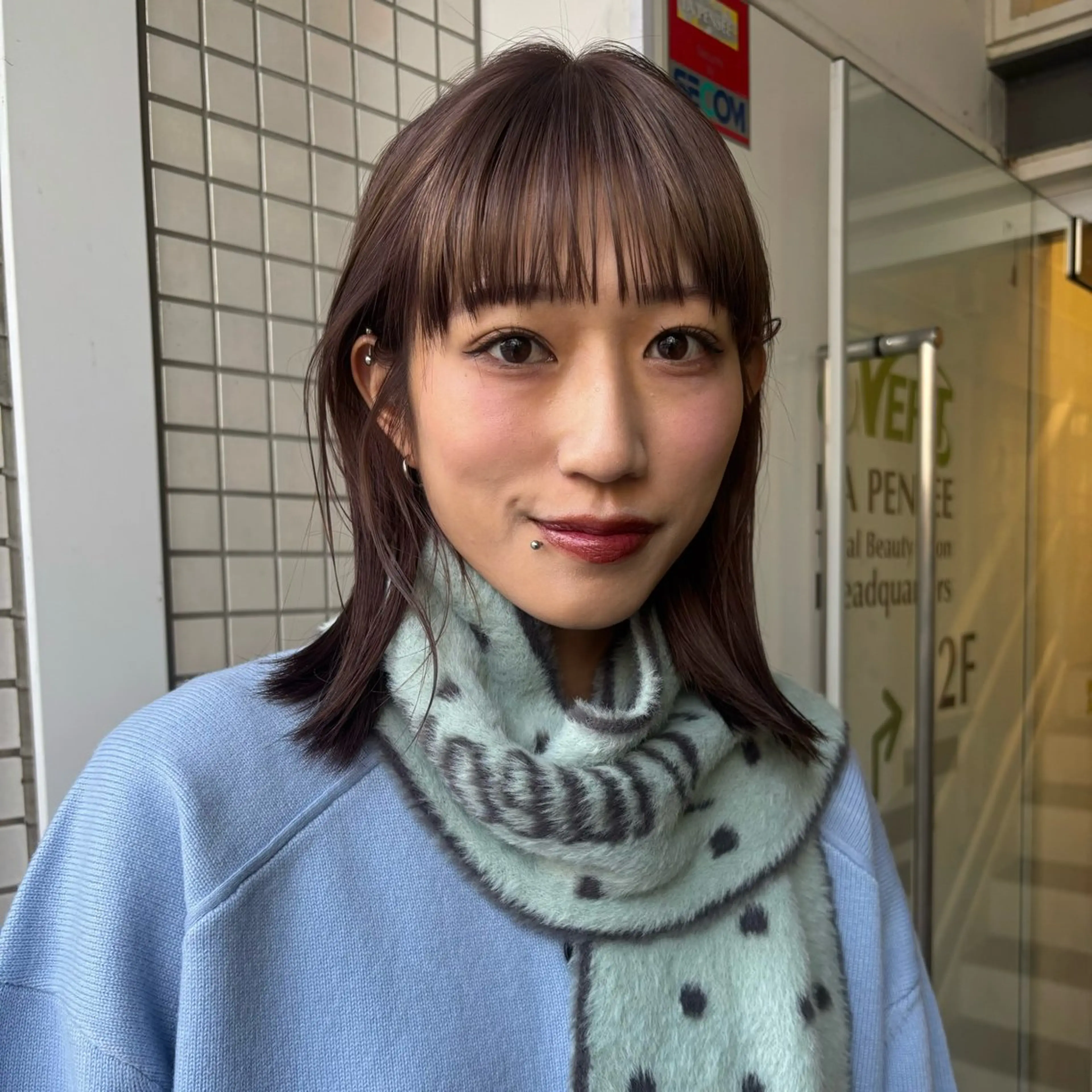 ミディアム ヘアカラー 大久保 桃夏のヘアスタイル