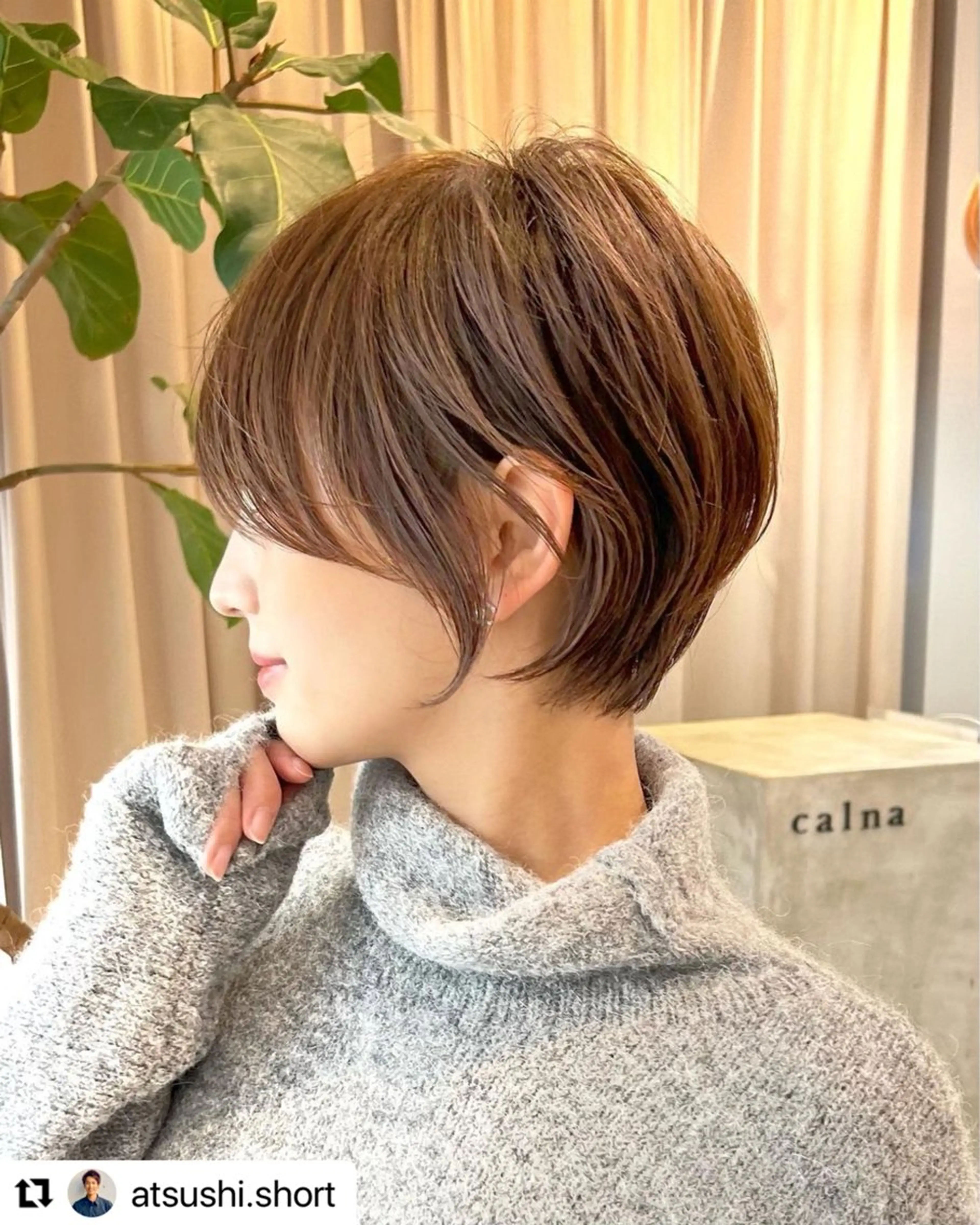 ショート カラー ショートボブ イルミナカラー ボブ ショートヘア 神戸ボブ✂️ ioe三宮/田 伸佳のヘアスタイル