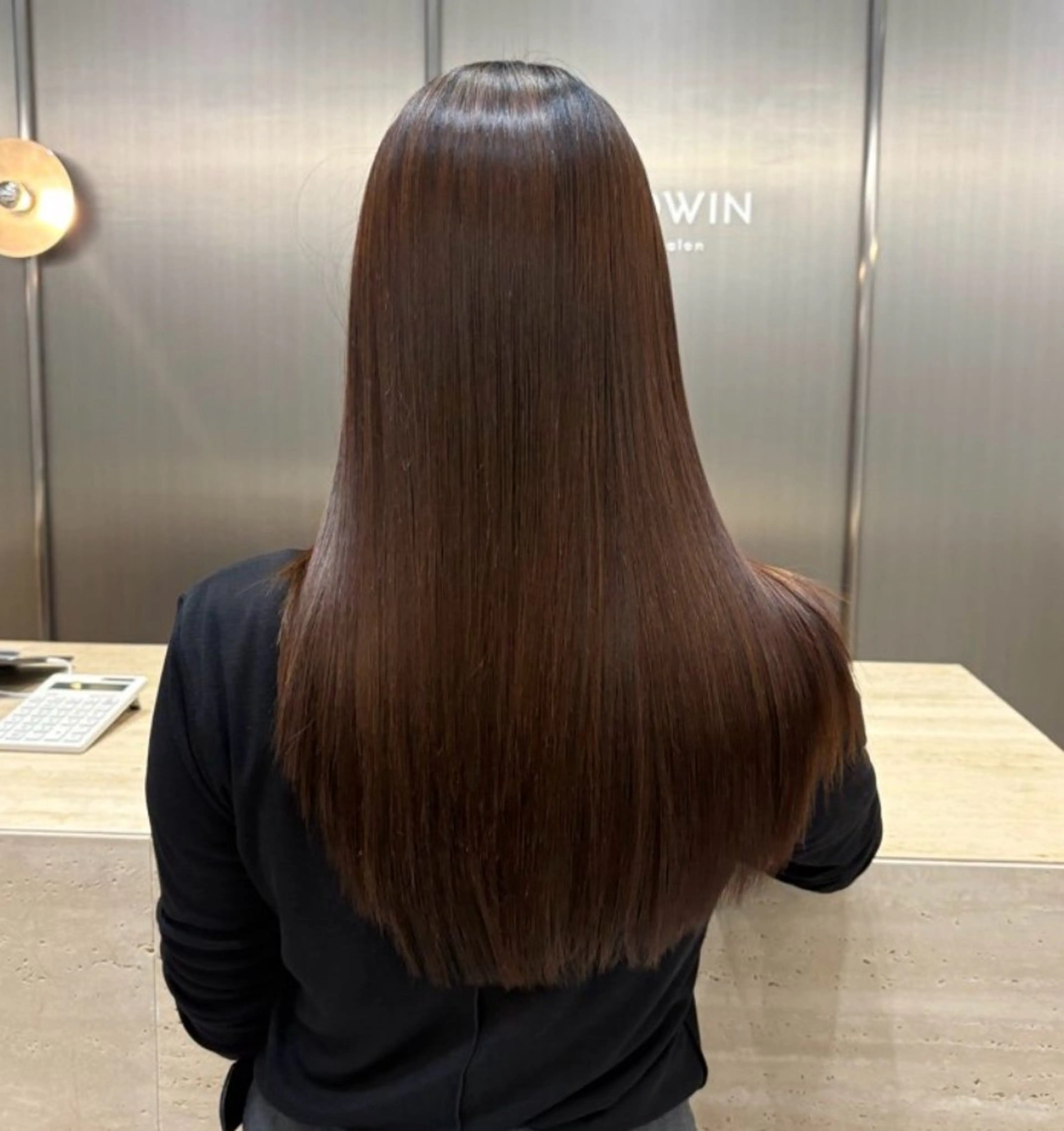 ロング カラー 縮毛矯正 ナツミ/透明感カラー /酸性ストレートのヘアスタイル