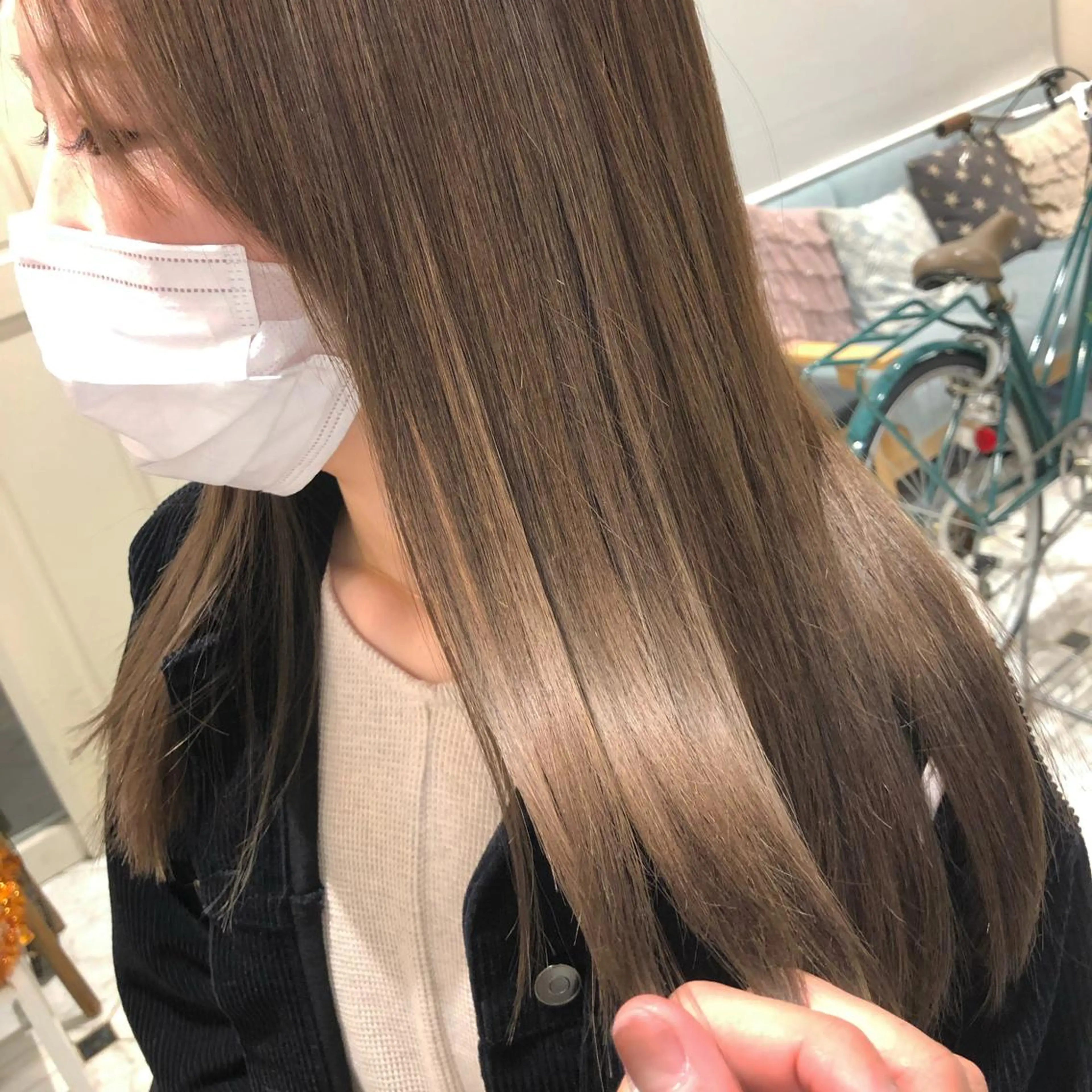 ロング カラー カット 縮毛矯正 トリートメント レイヤー/韓国ヘア 縮毛矯正🫧鈴木颯のヘアスタイル