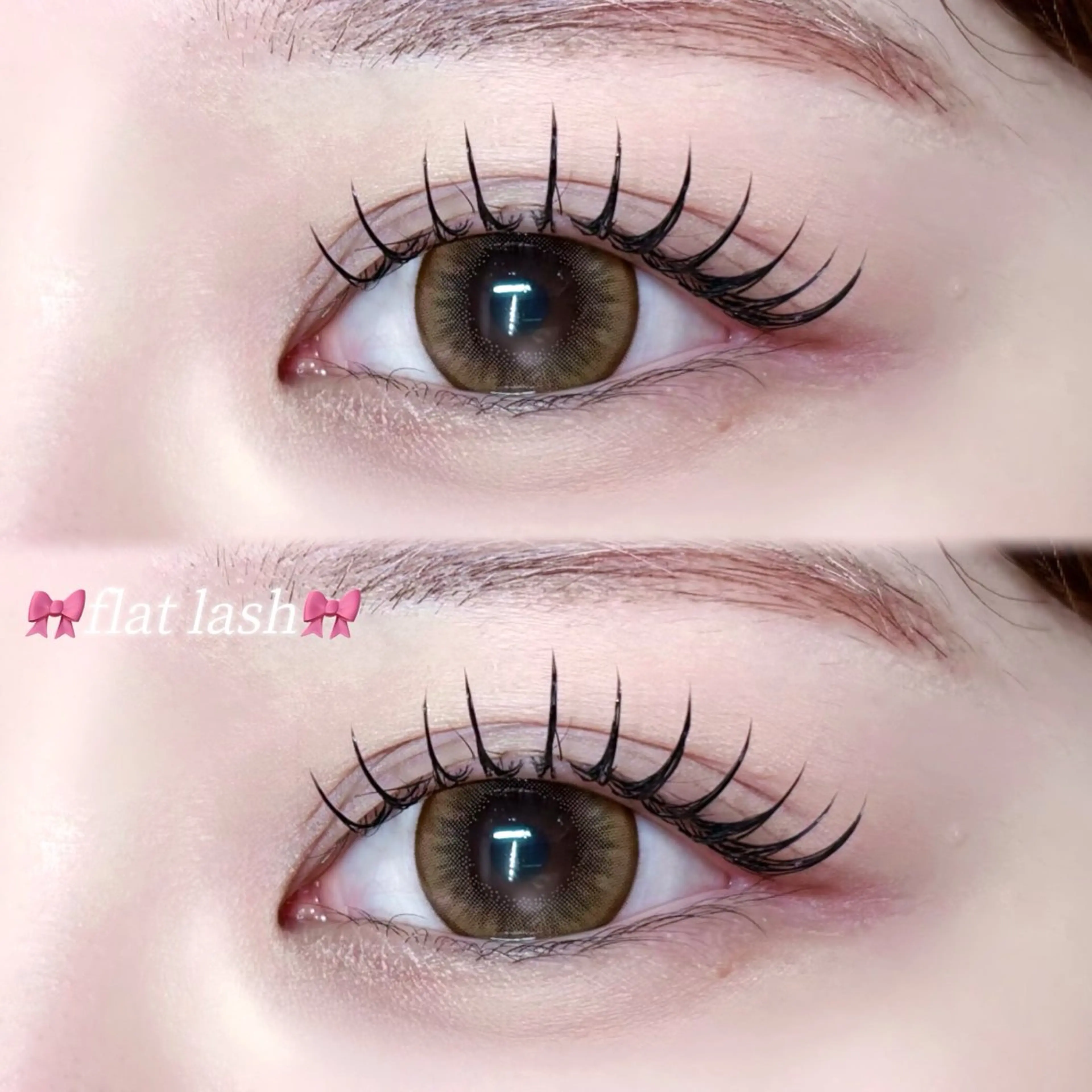 【マツエク】フラットラッシュ100本 オフ込み🖤➕ESアイラッシュシャンプー付き🎀束感仕上げ🎀の写真